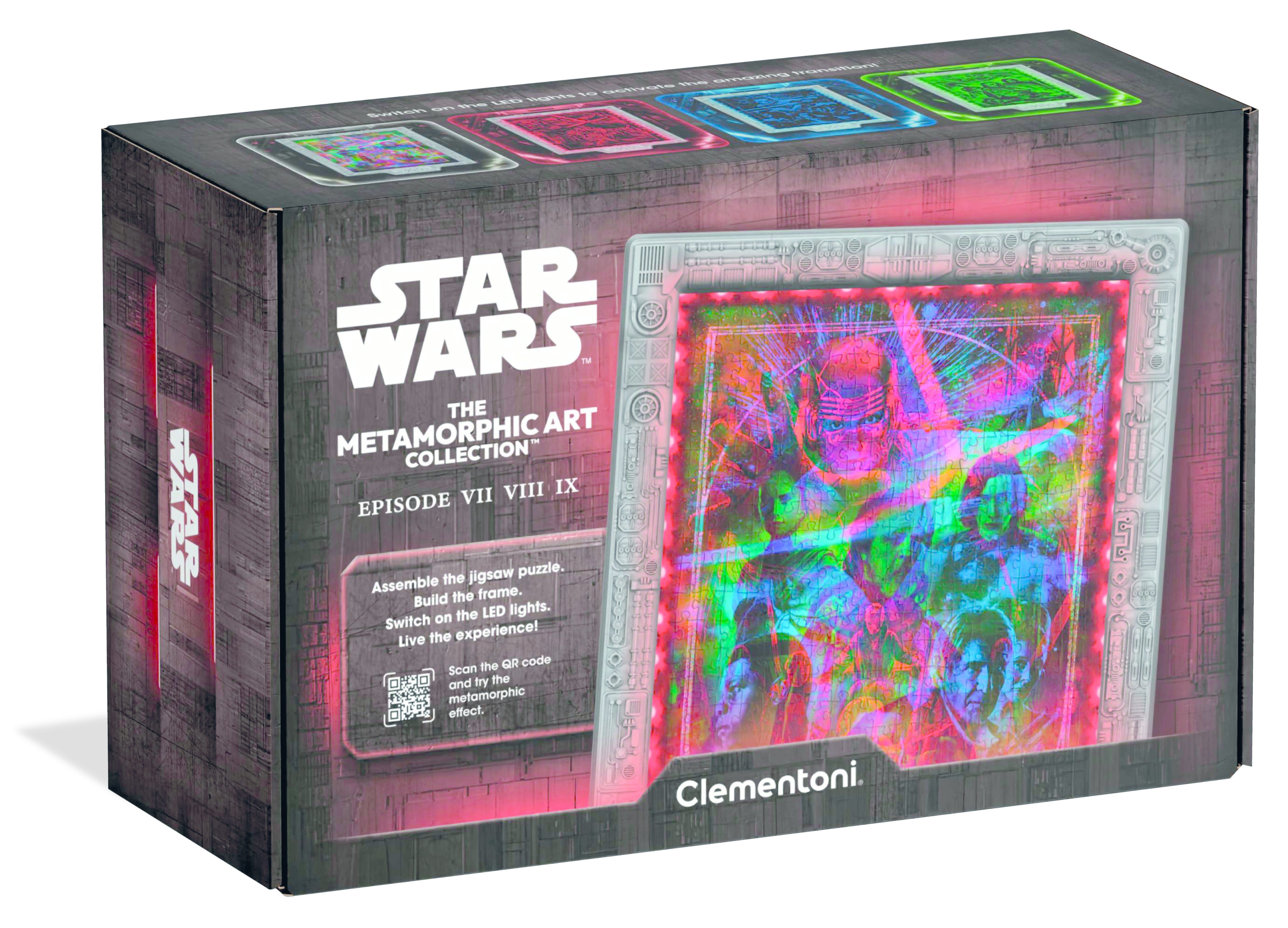 Clementoni® Puzzle Star Wars - The Metamorphic Art Collection Episode 7-8-9, 520 Puzzleteile, Mit Licht; Made in Europe