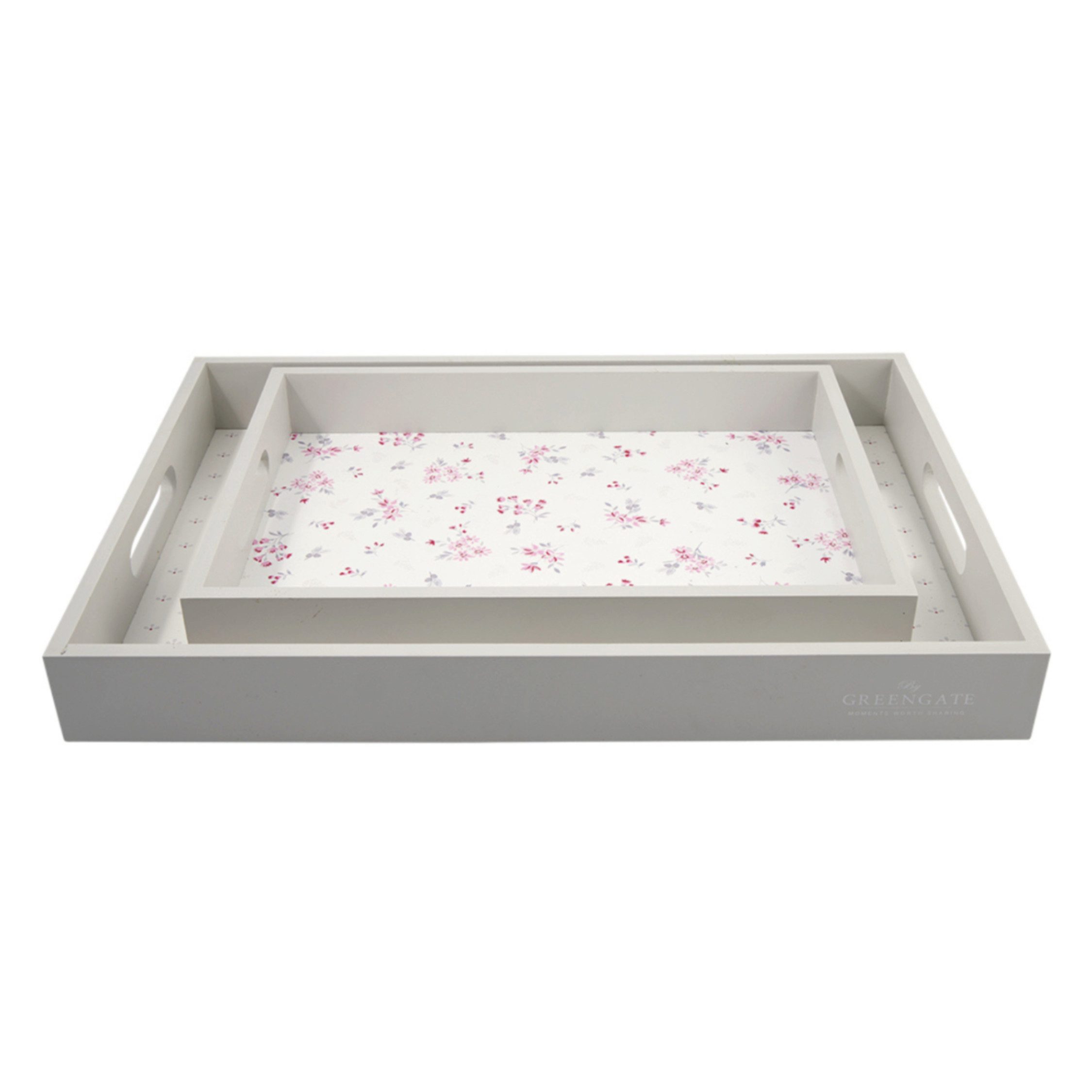 Greengate Tablett GreenGate Tablett 2er Set Layla Herz