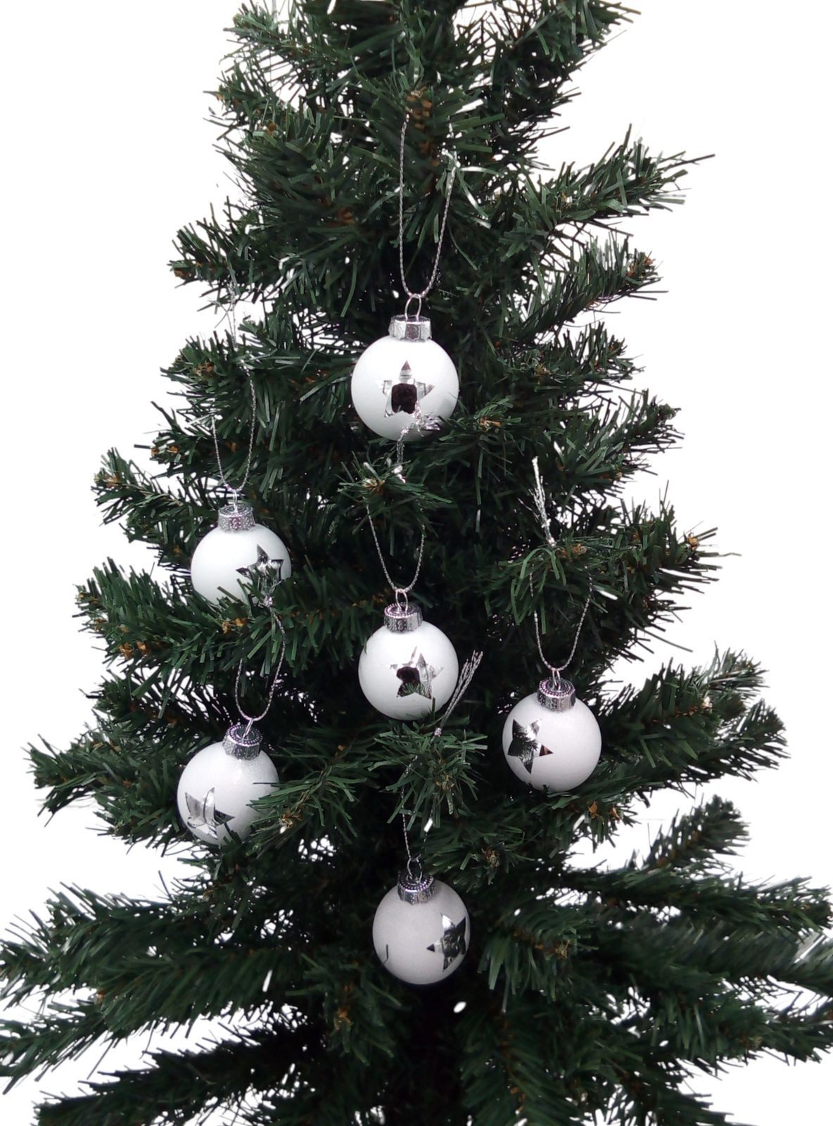 BURI Weihnachtsbaumkugel BURI Glas-Weihnachtsbaumkugeln 6er-Set Christbaumkugeln (6 St)