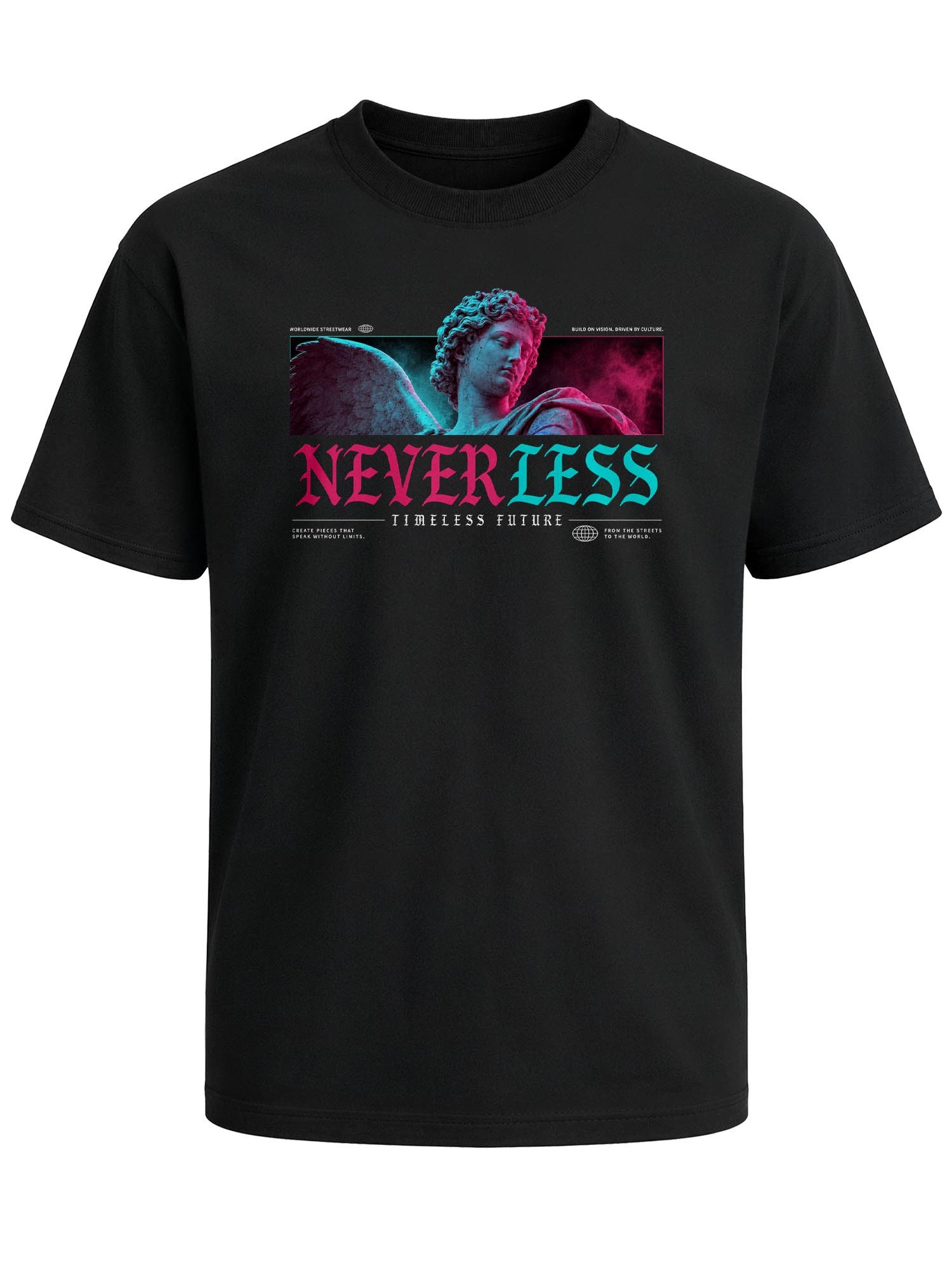 Neverless Oversize-Shirt Herren T-Shirt - Timeless Future - Oversized Relaxed Fit Printshirt mit Print