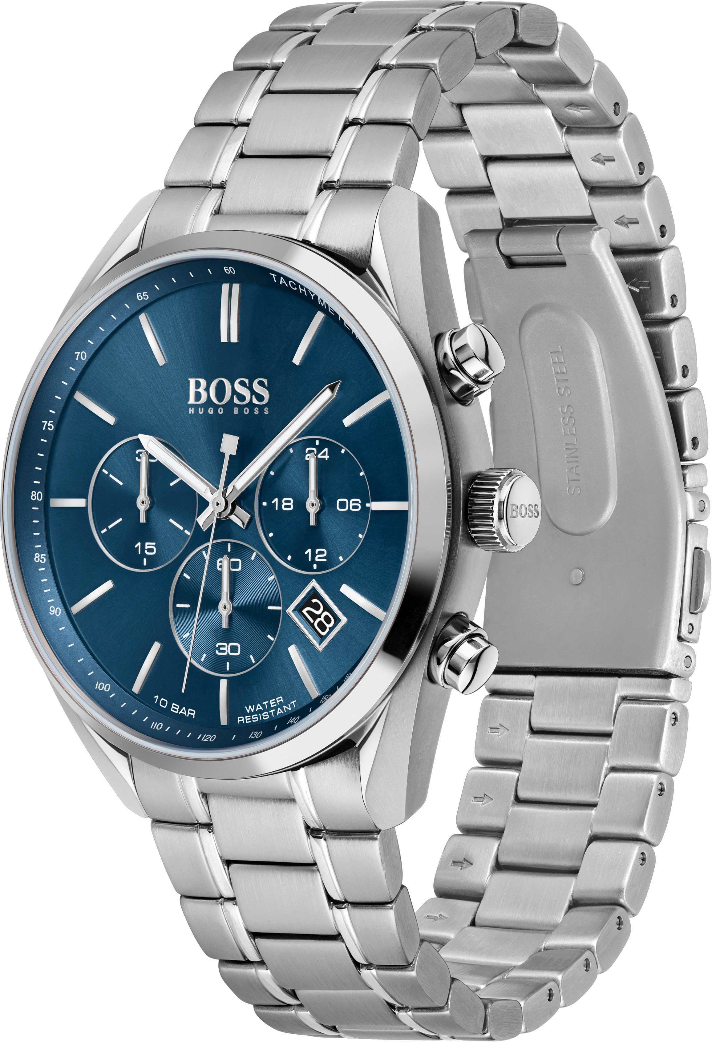 BOSS Chronograph CHAMPION 1513818, Quarzuhr, Herrenuhr, Armbanduhr, Stoppfu günstig online kaufen