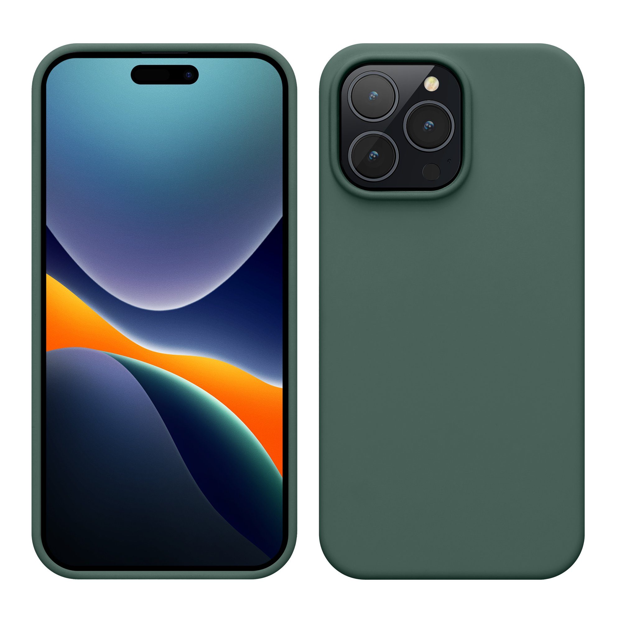 kwmobile Handyhülle Hülle für Apple iPhone 14 Pro Max, Hülle Silikon gummiert - Handyhülle - Handy Case Cover