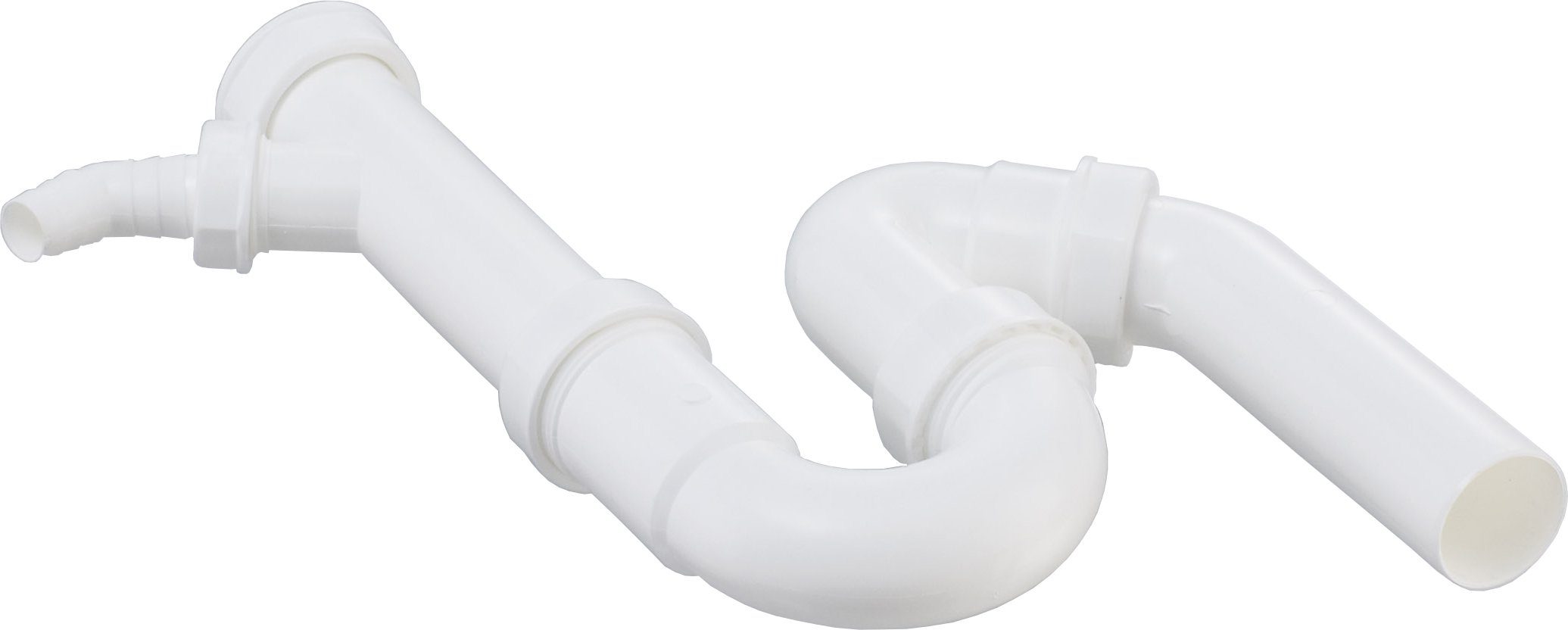 Anschluss-Set VIEGA Röhren-Siphon Weiß Kunststoff Ablaufbogen 45° DN 40