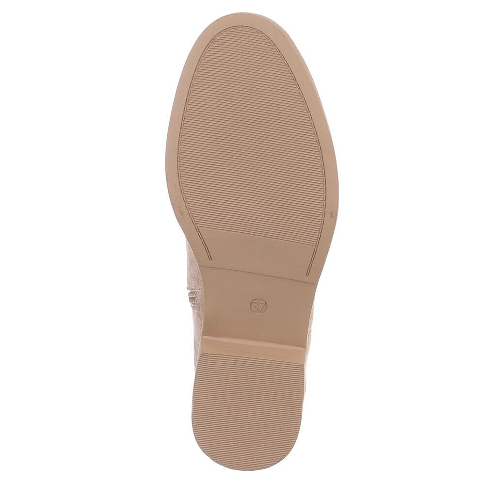 Ital-Design Damen Stiefelette mit elegantem Design und hohem Komfort Sommerboots (91154456) Blockabsatz Flache Stiefeletten in Hellbraun