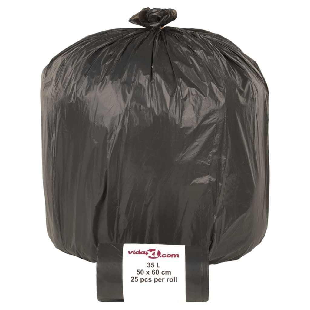 vidaXL Müllbeutel Müllsäcke 250 Stk. Schwarz 35 L