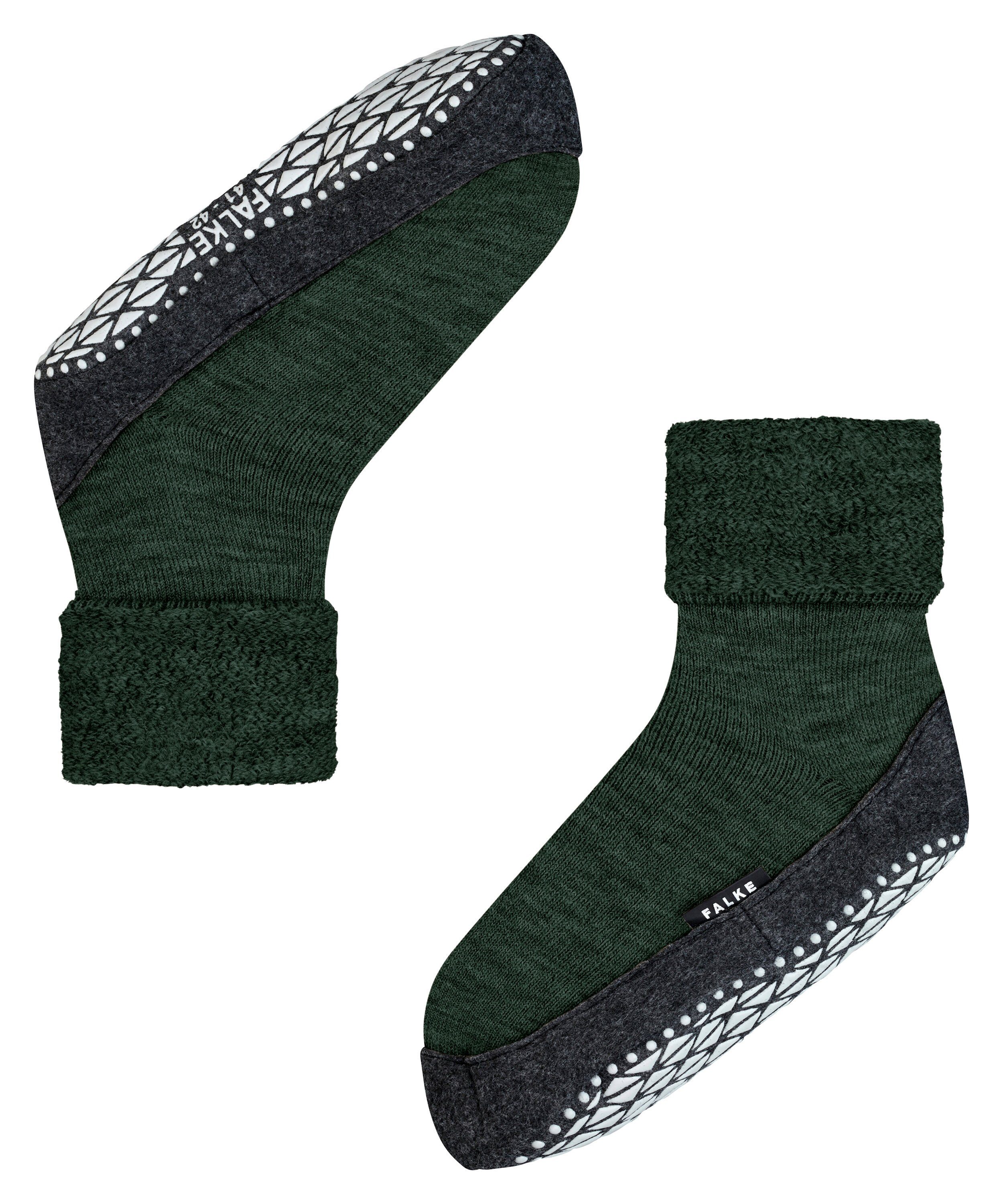 (7318) mel. green Socken FALKE (1-Paar) Cosyshoe