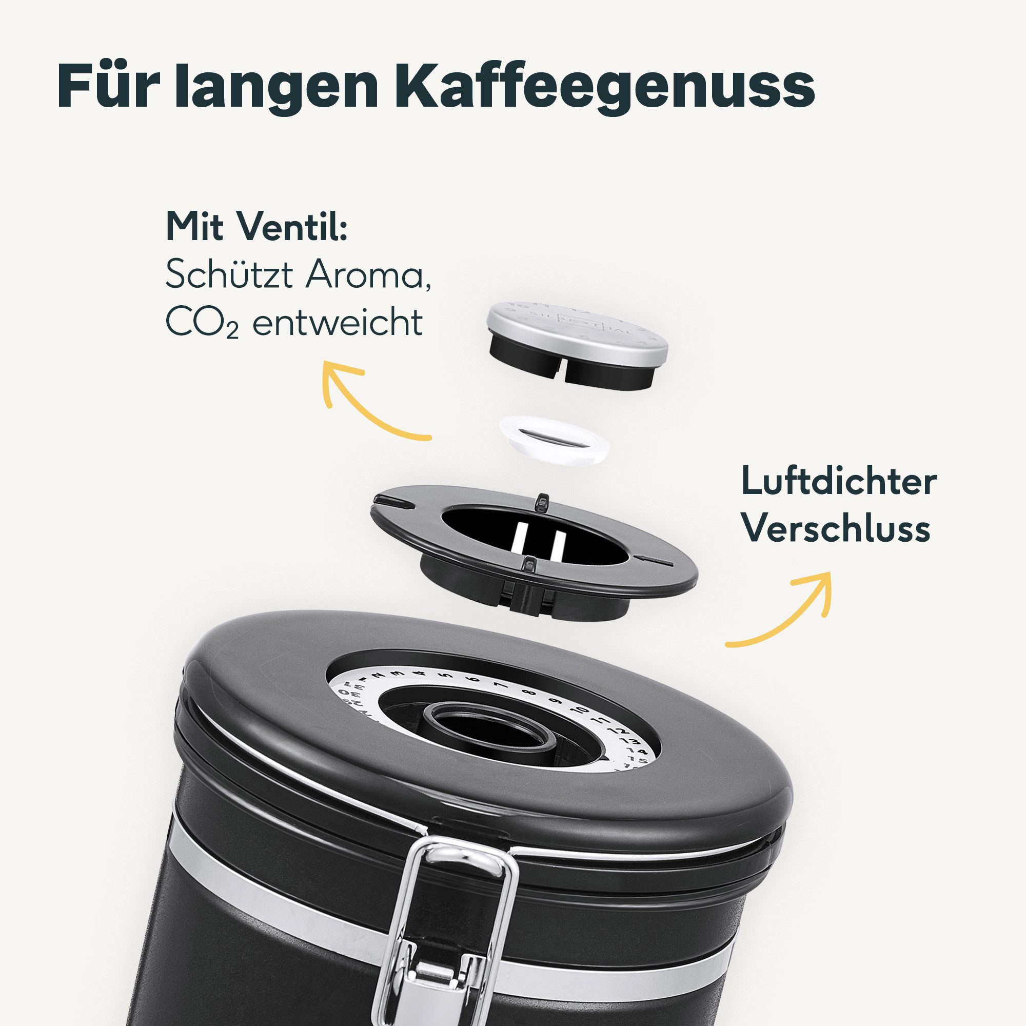 SILBERTHAL Kaffeedose 500g luftdicht, Edelstahl, (1-tlg)