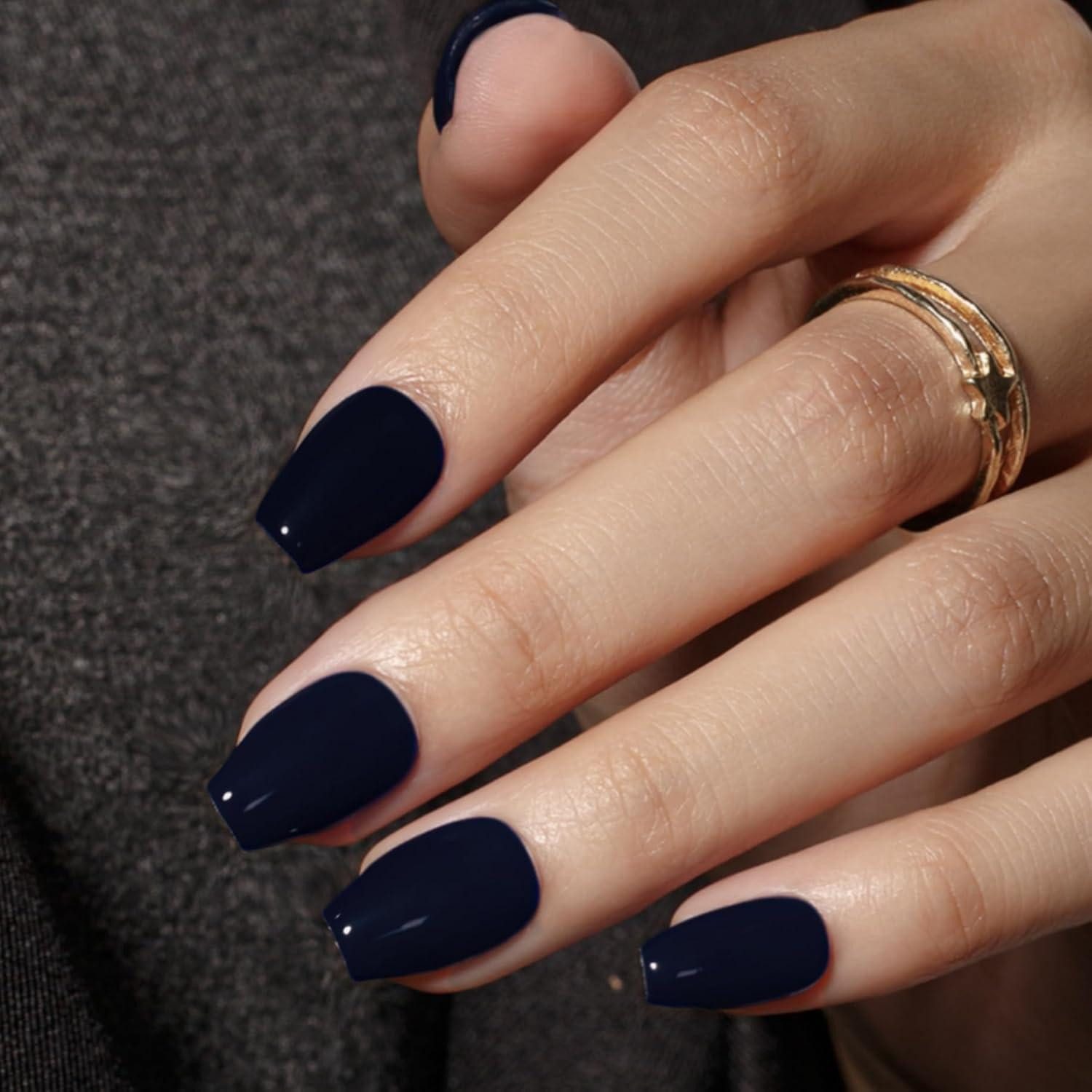 LuxusKollektion Искусственные ногти Künstliche Nägel Kurz Sarg Kleber Set 30 Schwarz