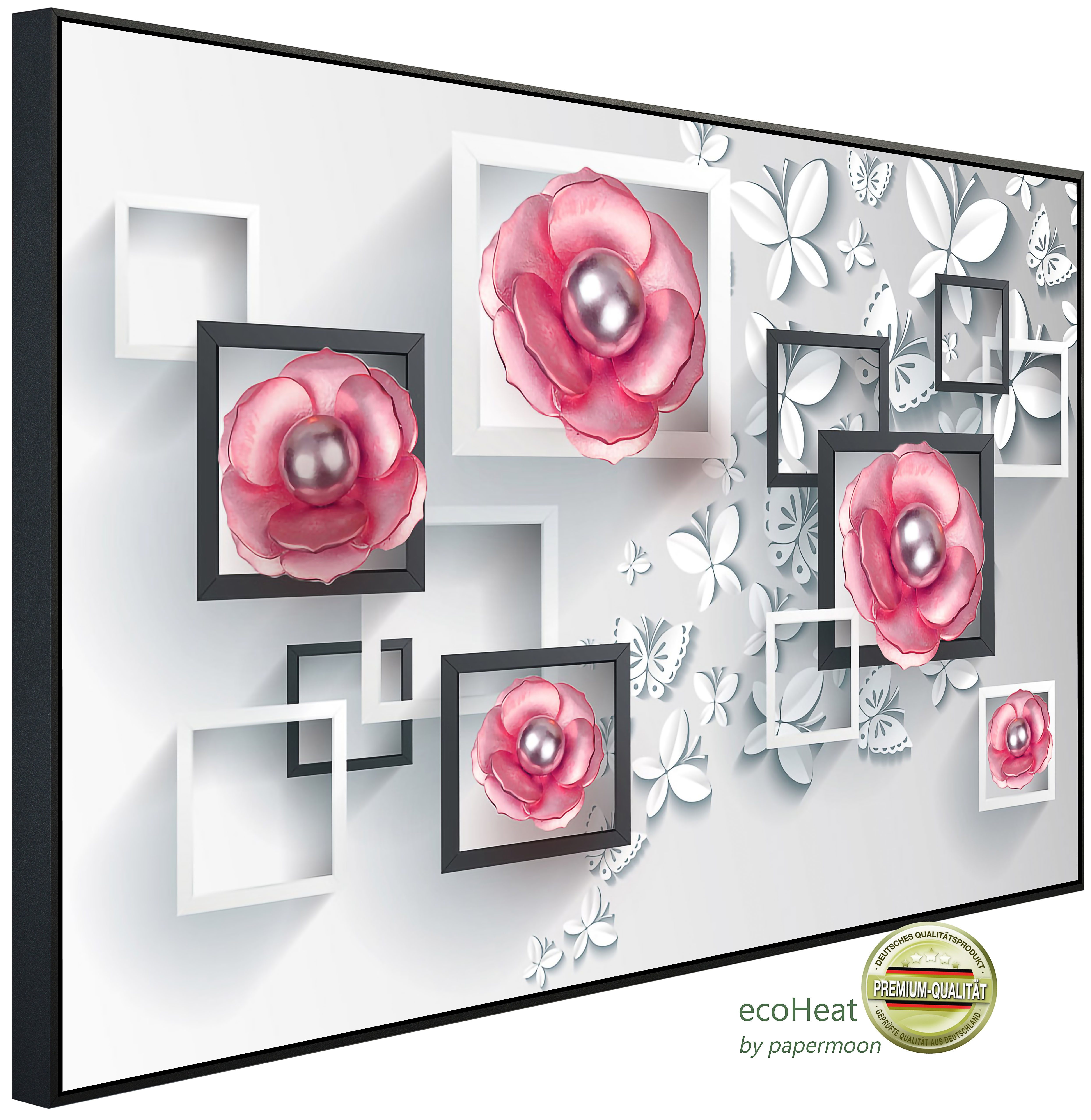 Infrarotheizung INFRAROT-BILD-HEIZUNG, Muster mit Blumen