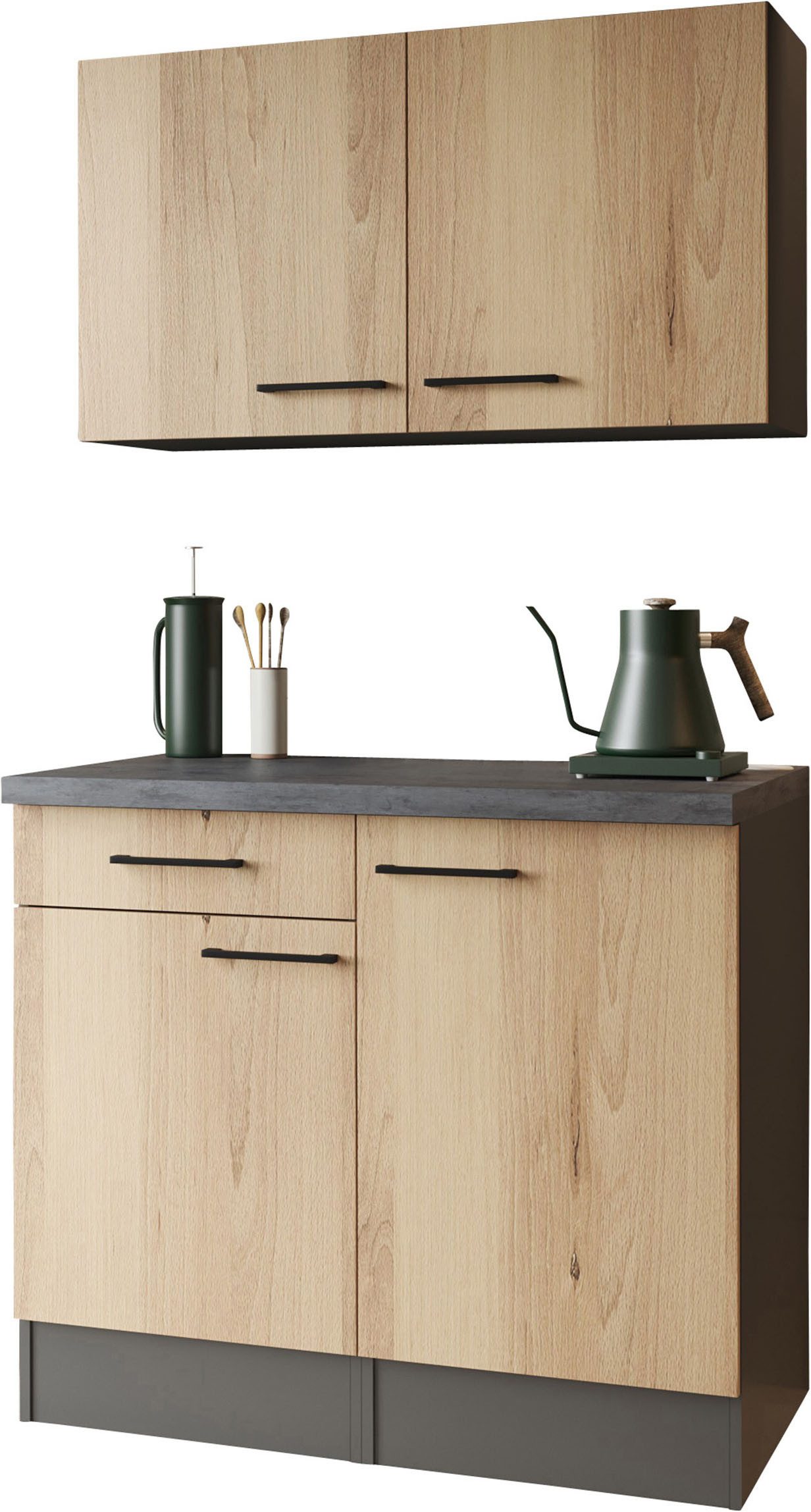 RESPEKTA Buffet Oliver zerlegt, mit Soft Close Funktion, inkl. Oberschränke, Breite 100 cm