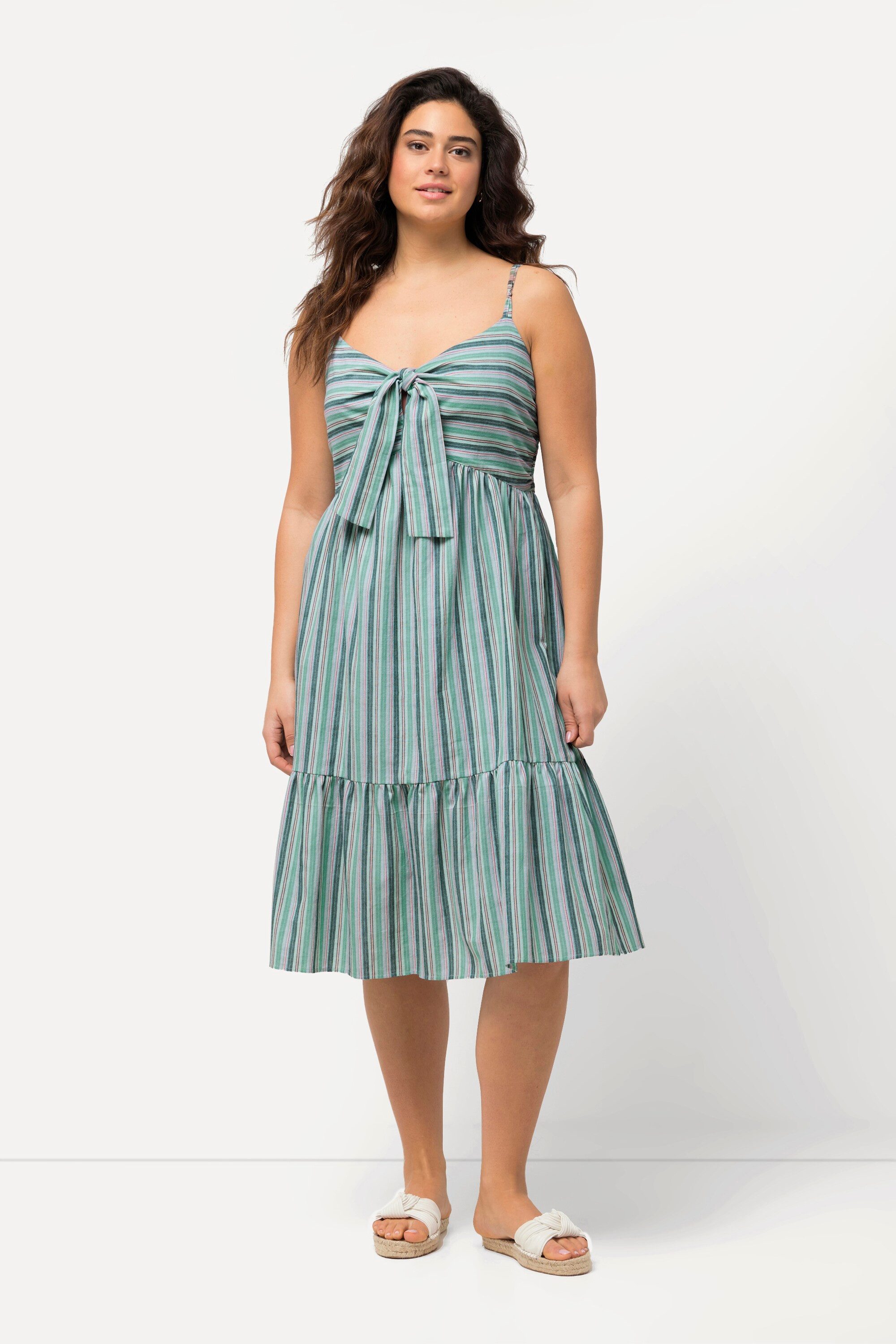 Ulla Popken Midikleid Midikleid Streifen A-Linie günstig online kaufen