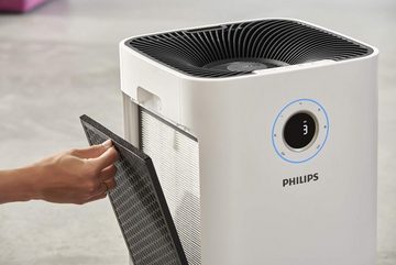 Philips Luftreiniger, für 130 m² Räume, Luftreiniger für allergiker aerasense sensor mit app steuerung