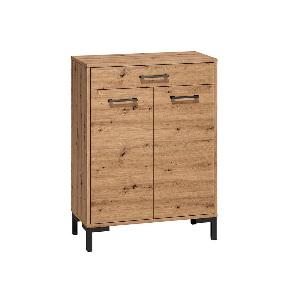Lomadox Schuhschrank NASSAU-131 2 Türen, 1 Schublade, in Eiche Nb., ca. 70/ günstig online kaufen