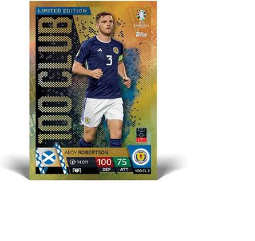 Topps Sammelkarte Official Euro 2024 Match Attax - Mega Tin 1 - Hot Shots, 457 Karten, Europameisterschaft Sammelkarten, Fußball, Album