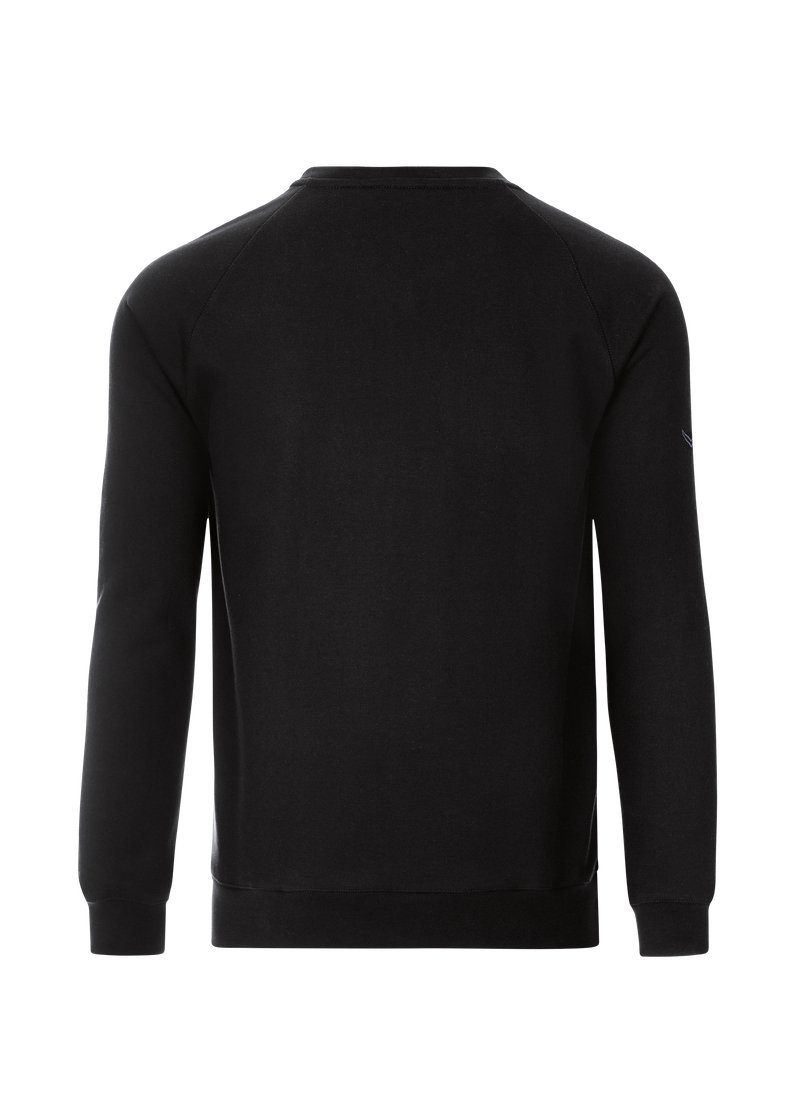 Trigema Sweatshirt TRIGEMA Innenseite mit Sweatshirt schwarz angerauter