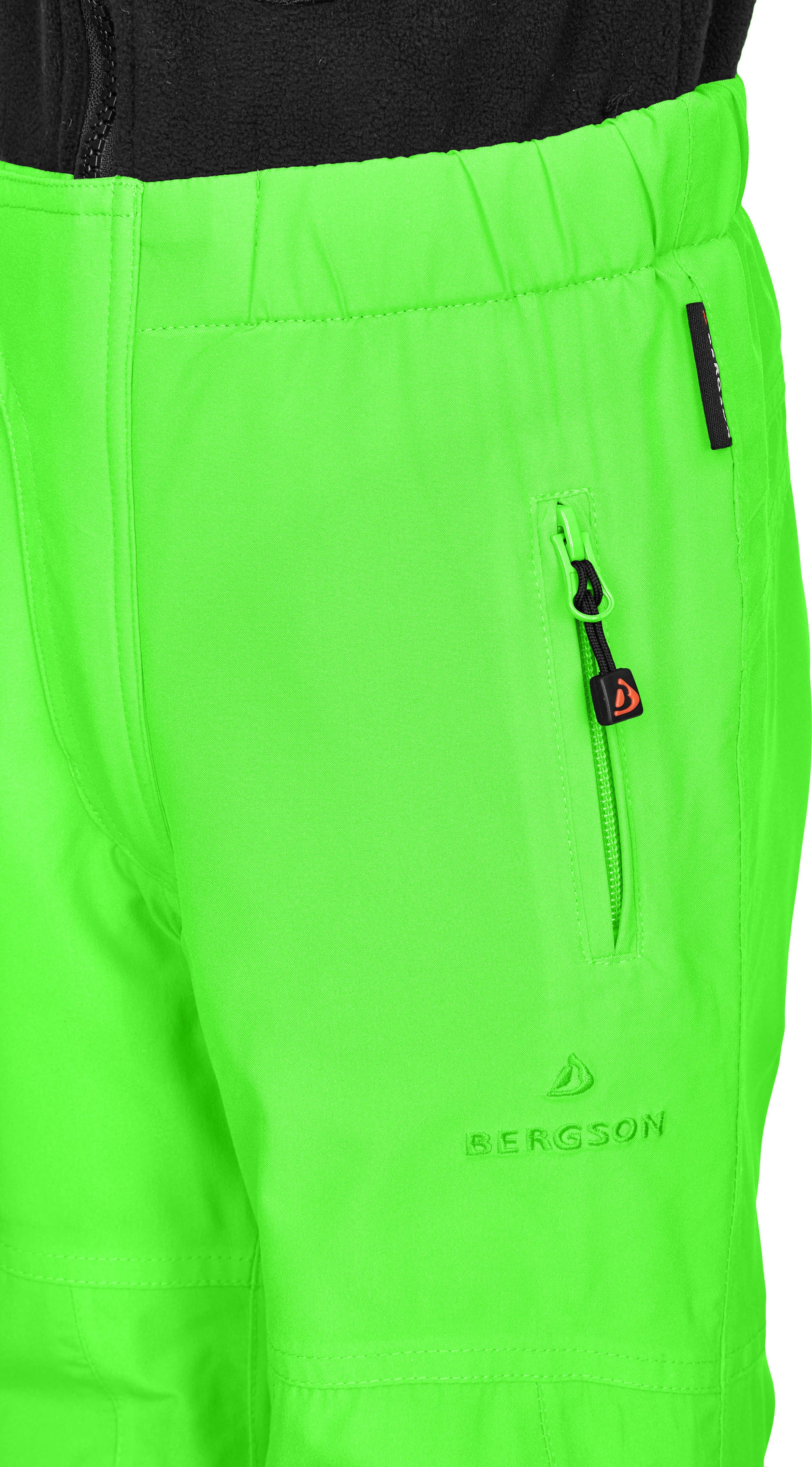 Bergson Skihose LIZZA Kinder Skihose, wattiert, 20000 mm Wassersäule, Normalgrößen, Gecko g