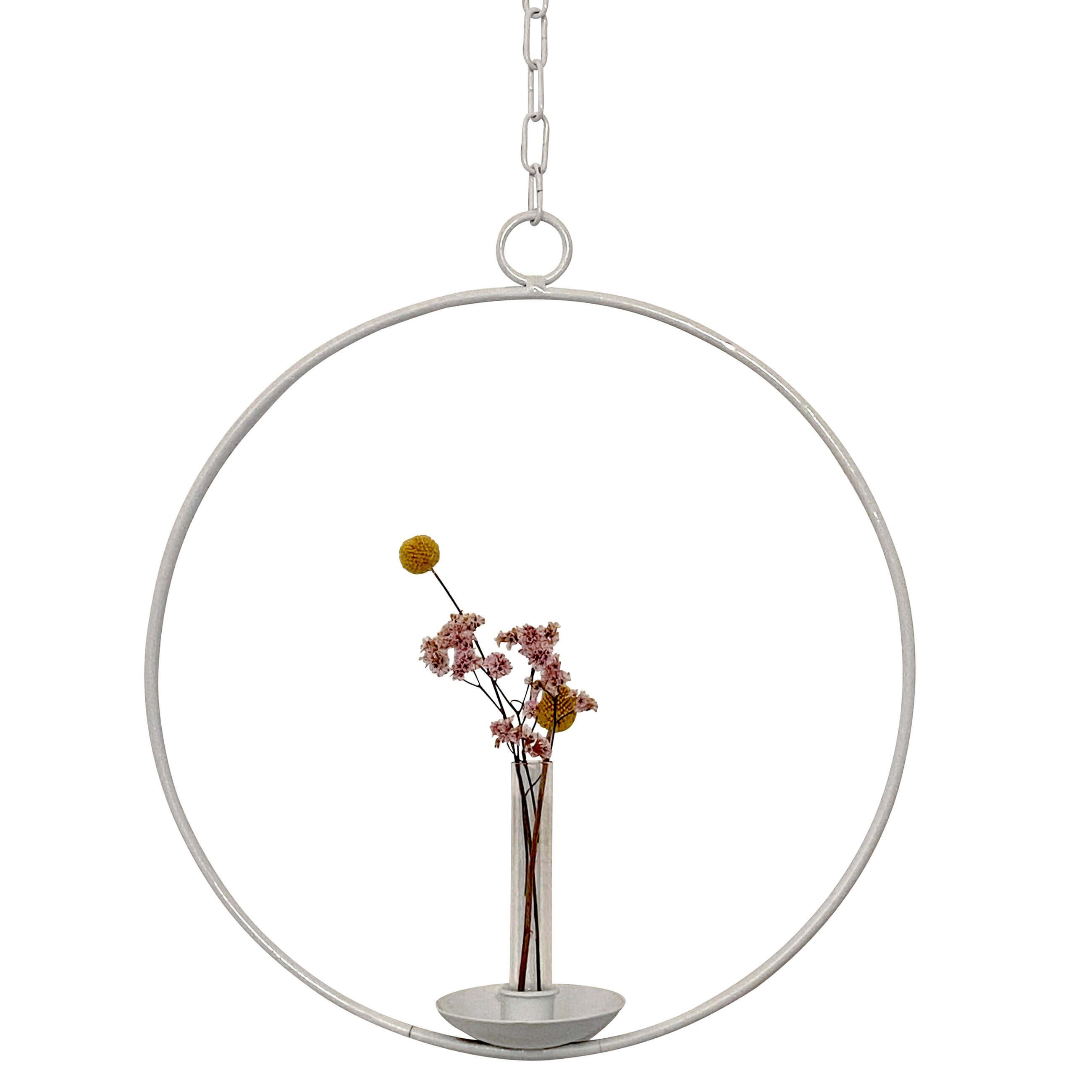Dekohänger (1 St), Dekoring mit Vase/Kerzenhalter Ijus Rund, weiß