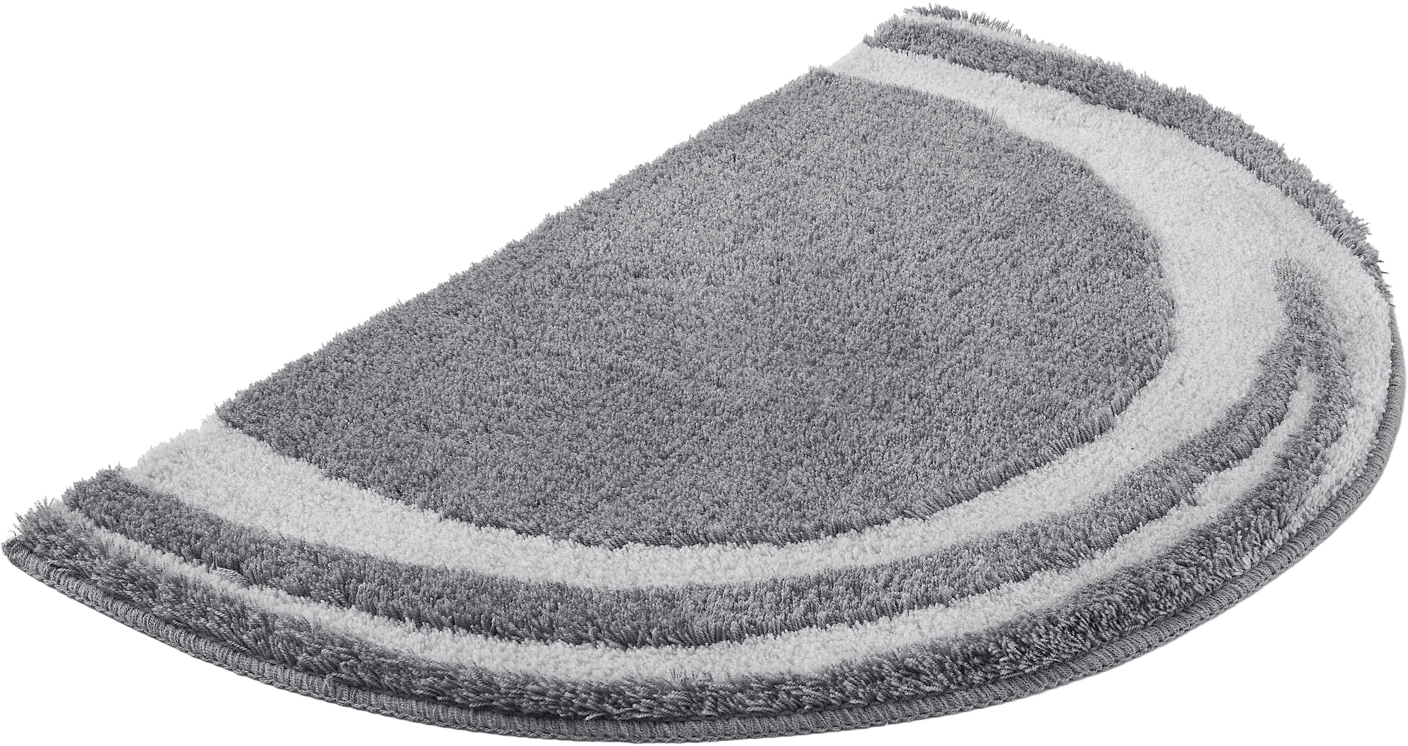 Kleine Wolke Badematte »Mystic«, Höhe 25 mm, rutschhemmend beschichtet, fußbodenheizungsgeeignet, Polyacryl, halbrund, Badteppich, modernes Design, Hoch-Tief Effekt, rechteckig & rund