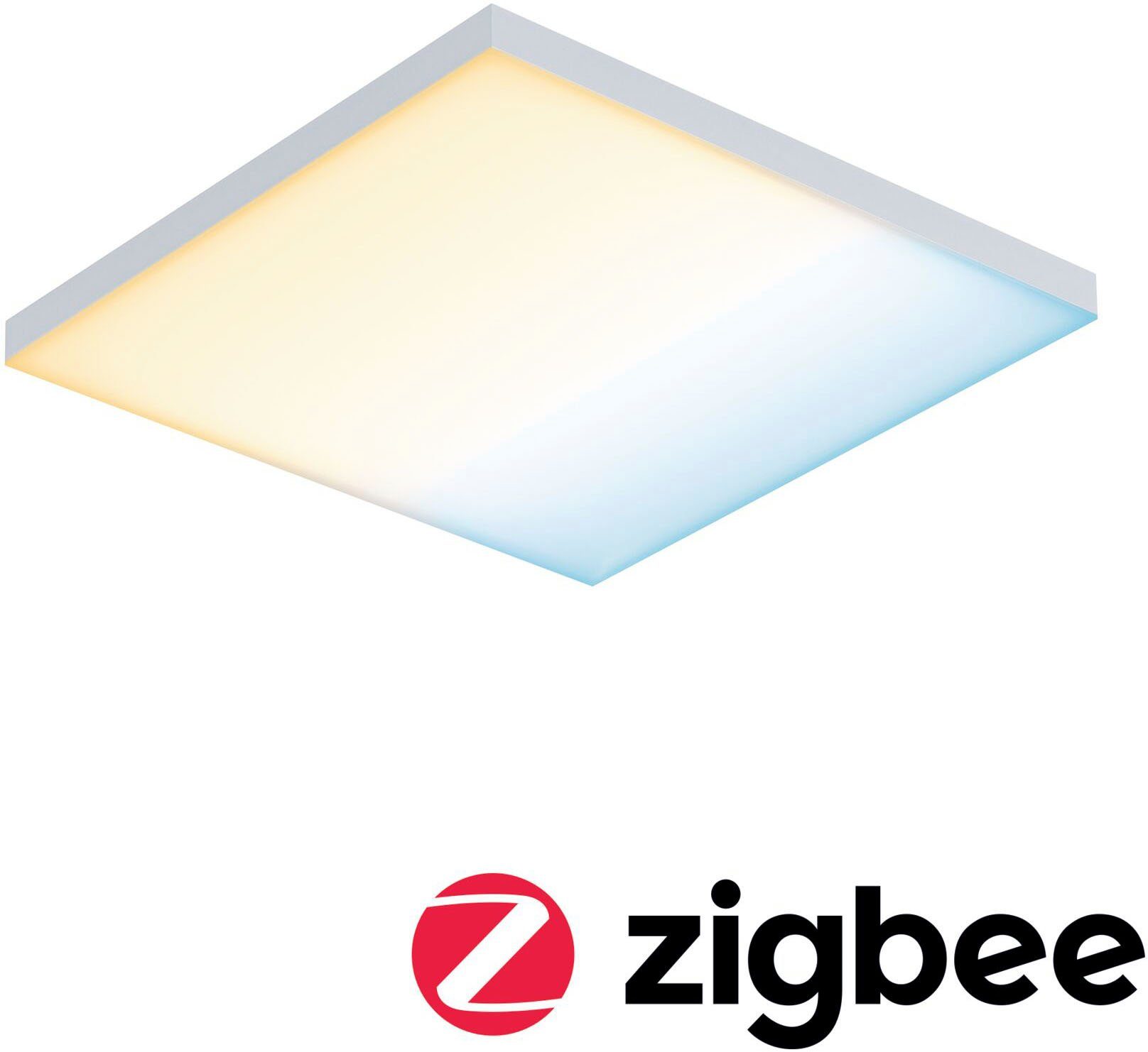 fest 10,5W 2.700K, App 295x295mm Zigbee Velora Smart Home LED Tunable Paulmann Panel integriert, steuerbar Tageslichtweiß, LED White ZigBee,