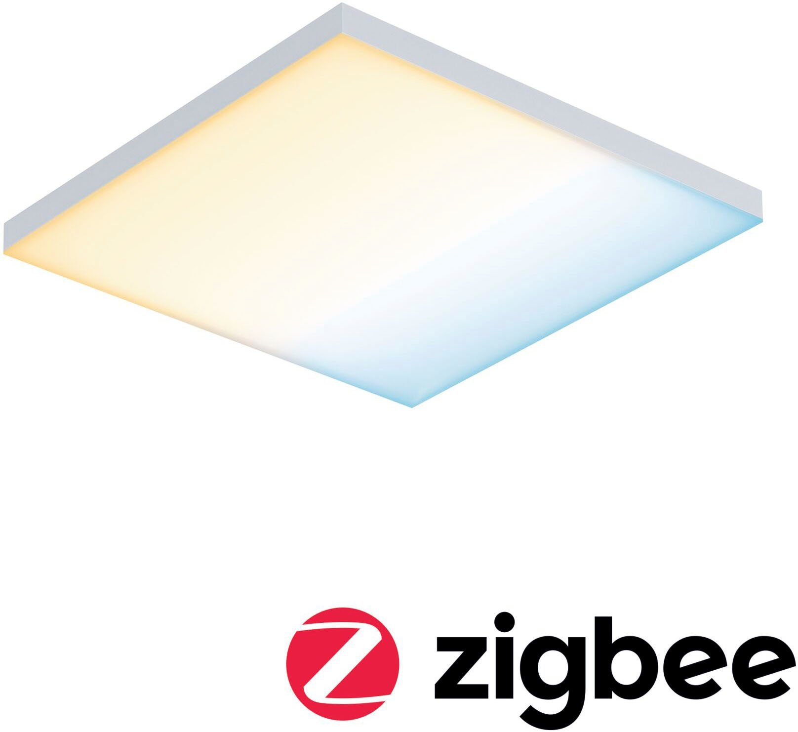 Paulmann LED Panel Smart Home Zigbee Velora Tunable White 2.700K, LED fest integriert, Tageslichtweiß, ZigBee, App steuerbar