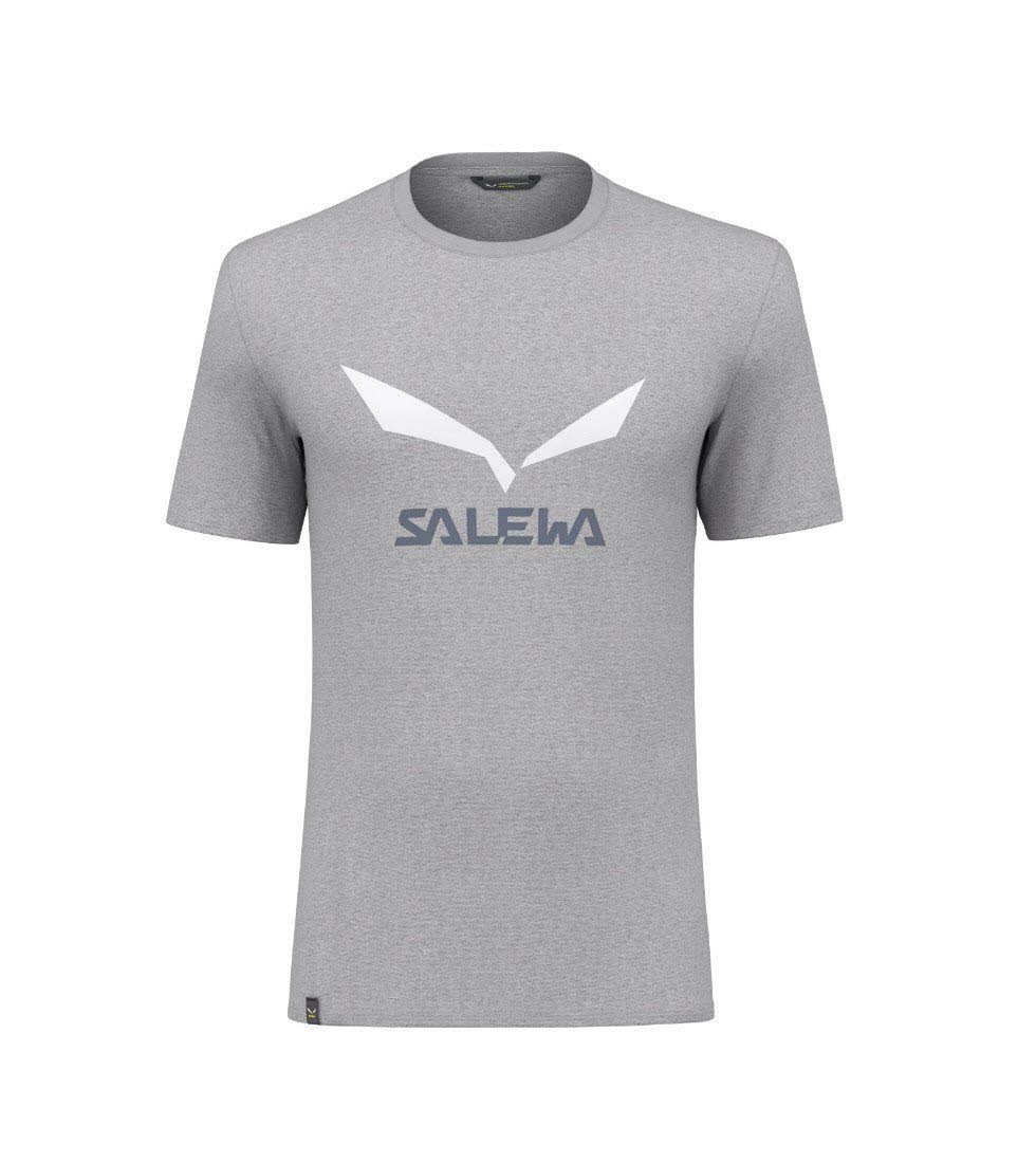 Salewa T-Shirt Salewa Solid Logo T-Shirt Herren grau
