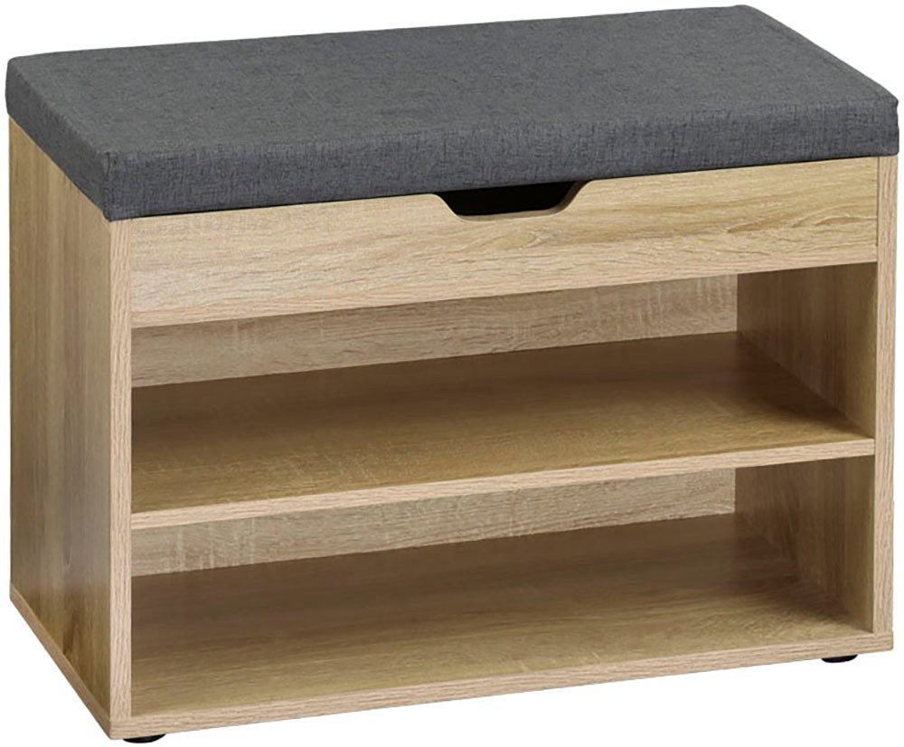 KESPER® Schuhschrank KESPER Schuhschrank mit Sitzkissen, FSC mit Klappe / zusätzliches Stauraumfach