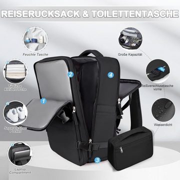 bluterm Kofferset Teilig Hartschale Trolley Handgepäck Haltbar Reisek, 4 Rollen, mit TSA Schloss für Reisen (M-L-XL-Set)