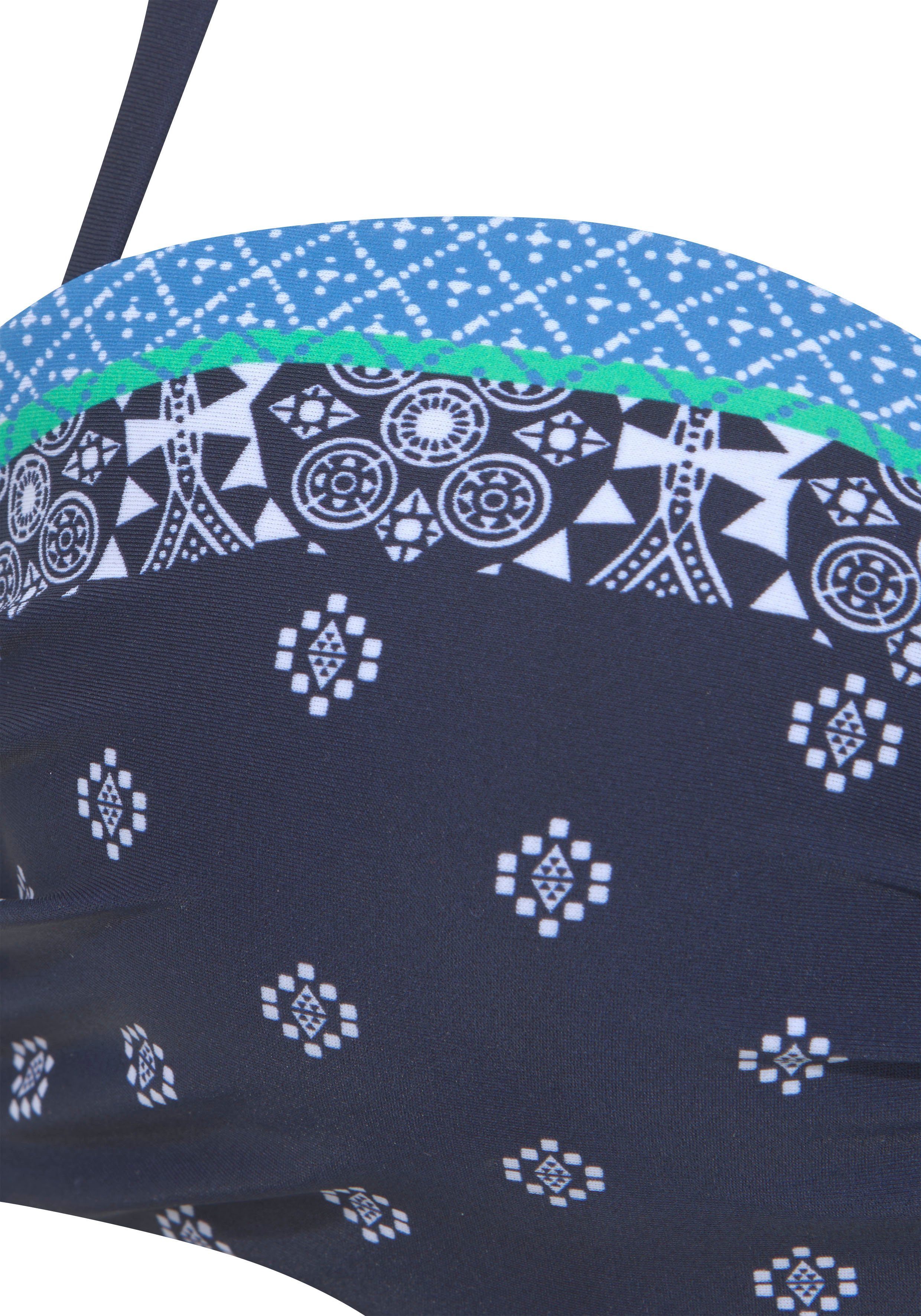 LASCANA Bügel-Bandeau-Bikini-Top Jimer, mit platzierten Druck – Bild 4 von 5