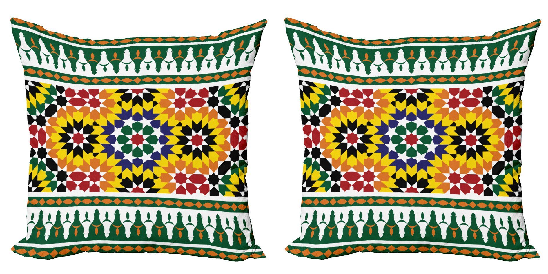 Kissenbezüge Modern Accent Doppelseitiger Digitaldruck, (2 Abakuhaus Stück), vibrant orientalisch Pattern