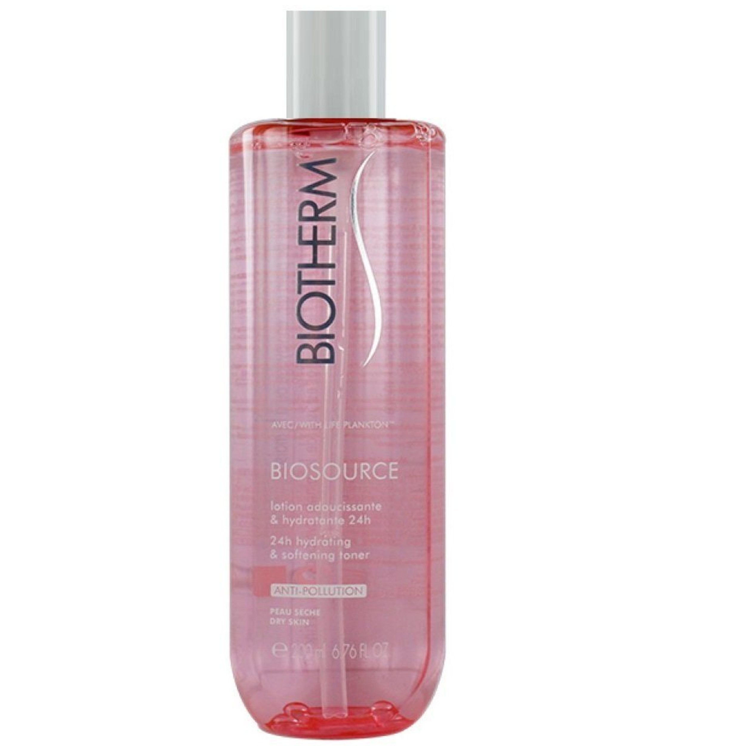 BIOTHERM Gesichtslotion Biosource Adoucissante 24h, Sanfte Gesichtslotion mit 24h Feuchtigkeit & Hyaluron-Pflege