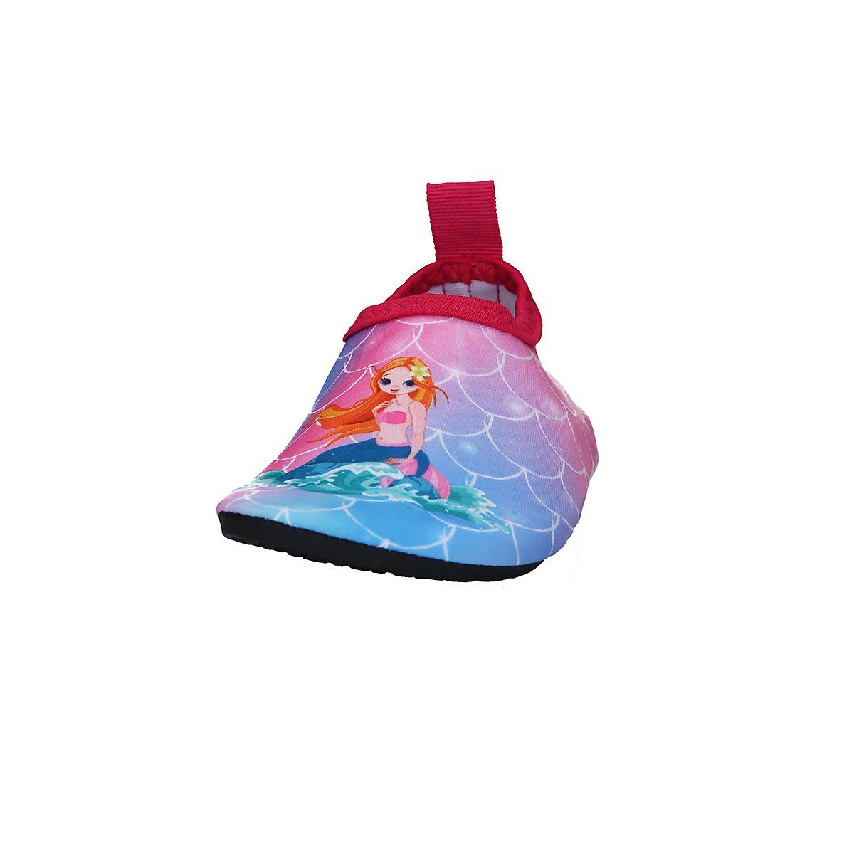 Schwimmschuhe, rutschhemmender Wasserschuhe Motiv flexible Passform, Badeschuhe rosa Meerjungfrau Badeschuh Playshoes Sohle mit Barfuß-Schuh