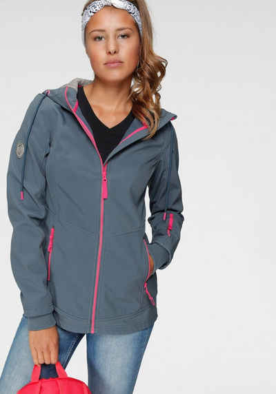 Ocean Sportswear Softshelljacke aus recyceltem Polyester mit Kontrastdetails