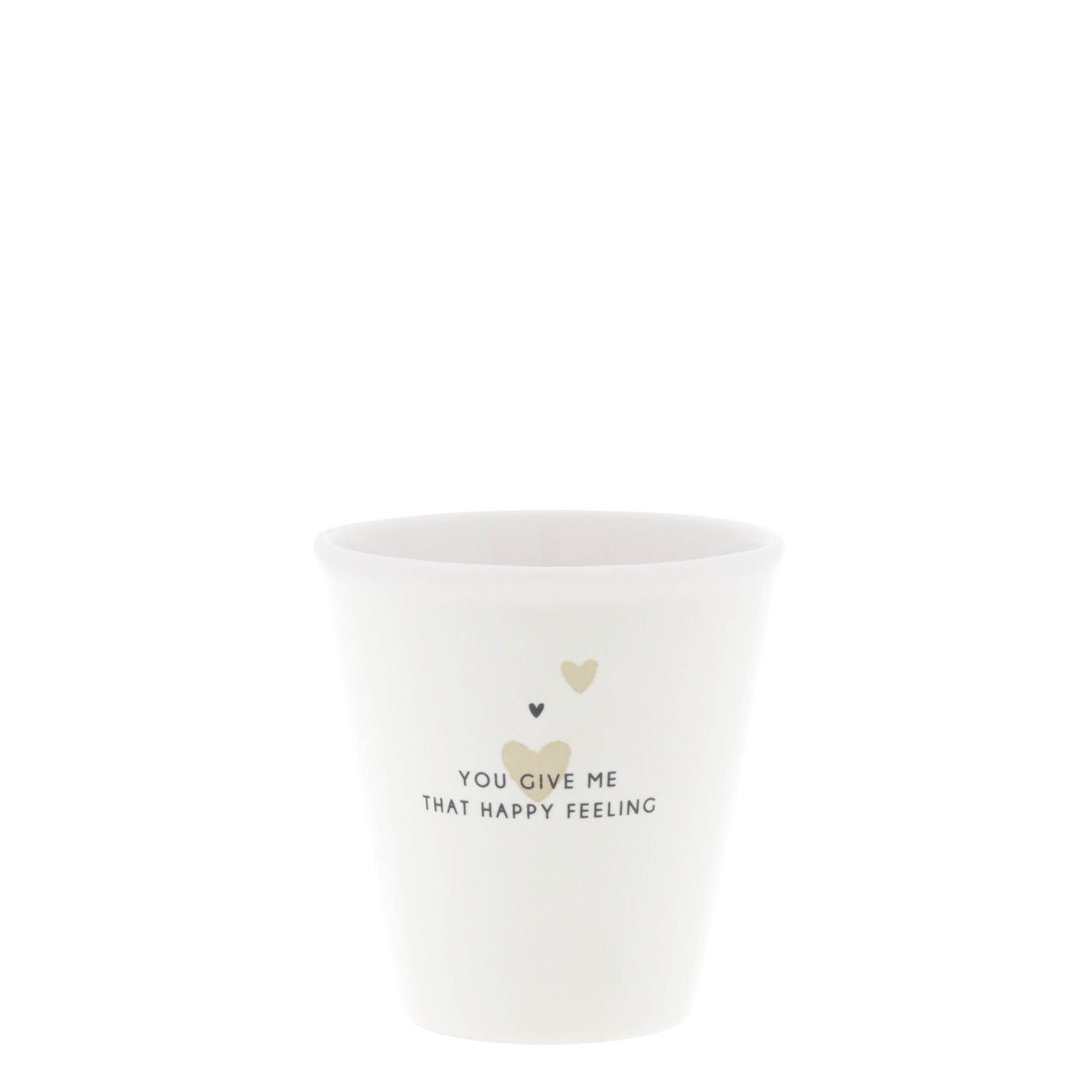 Bastion Collections Espressotasse, Keramik, Spülmaschinengeeignet, Weiß, Schritzug, H: 6.5cm