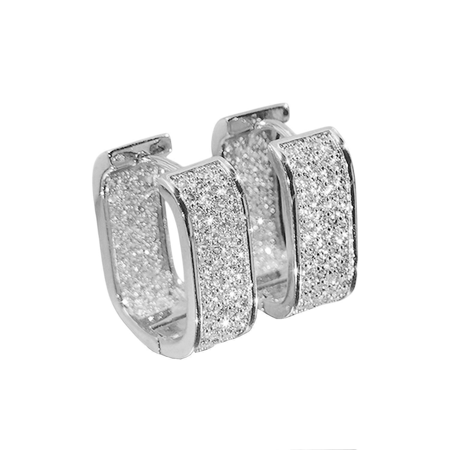 KARMA Creolen-Set Damen Silber Gold Zirkonia günstig online kaufen
