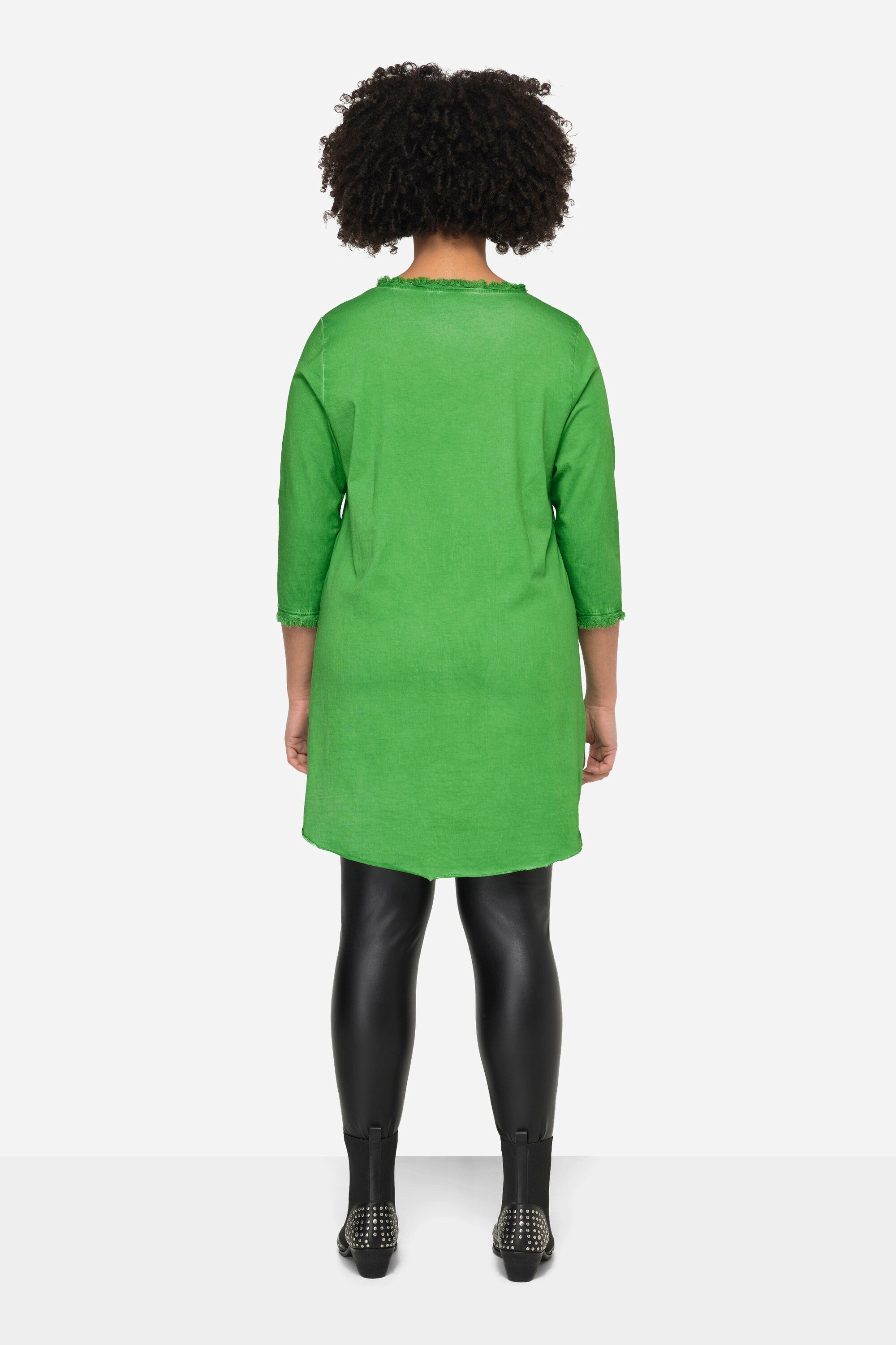Angel of Style Longshirt T-Shirt A-Linie Pailletten-Stern V-Ausschnitt