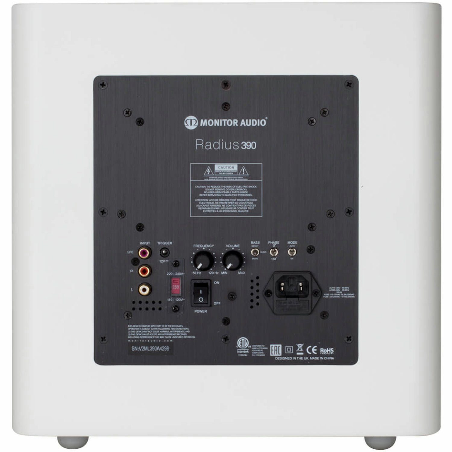 Radius 390 Subwoofer Subwoofer Audio MONITOR 3G AUDIO Monitor weiß