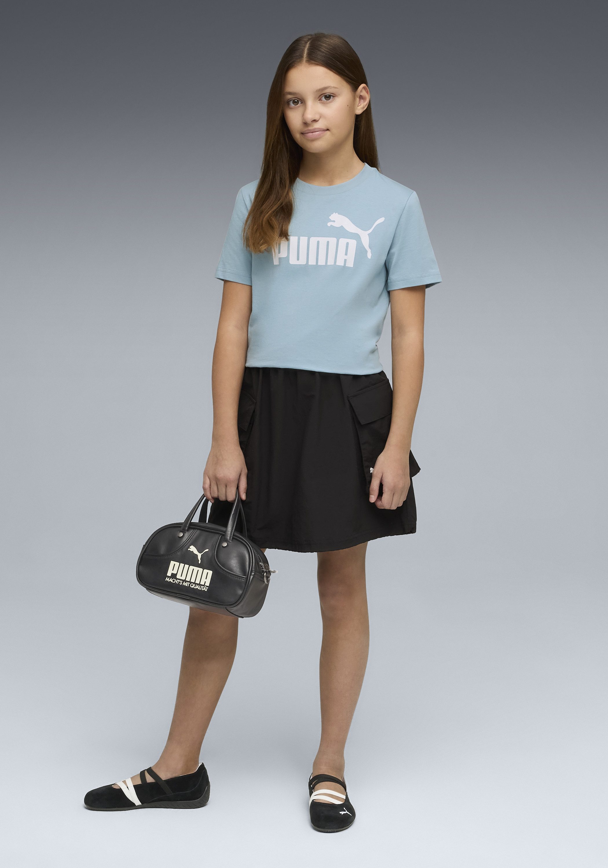 PUMA T-Shirt ESS NO 1 LOGO TEE G Regular Fit, Kurzarm, mit Kapuze, mit Logodruck