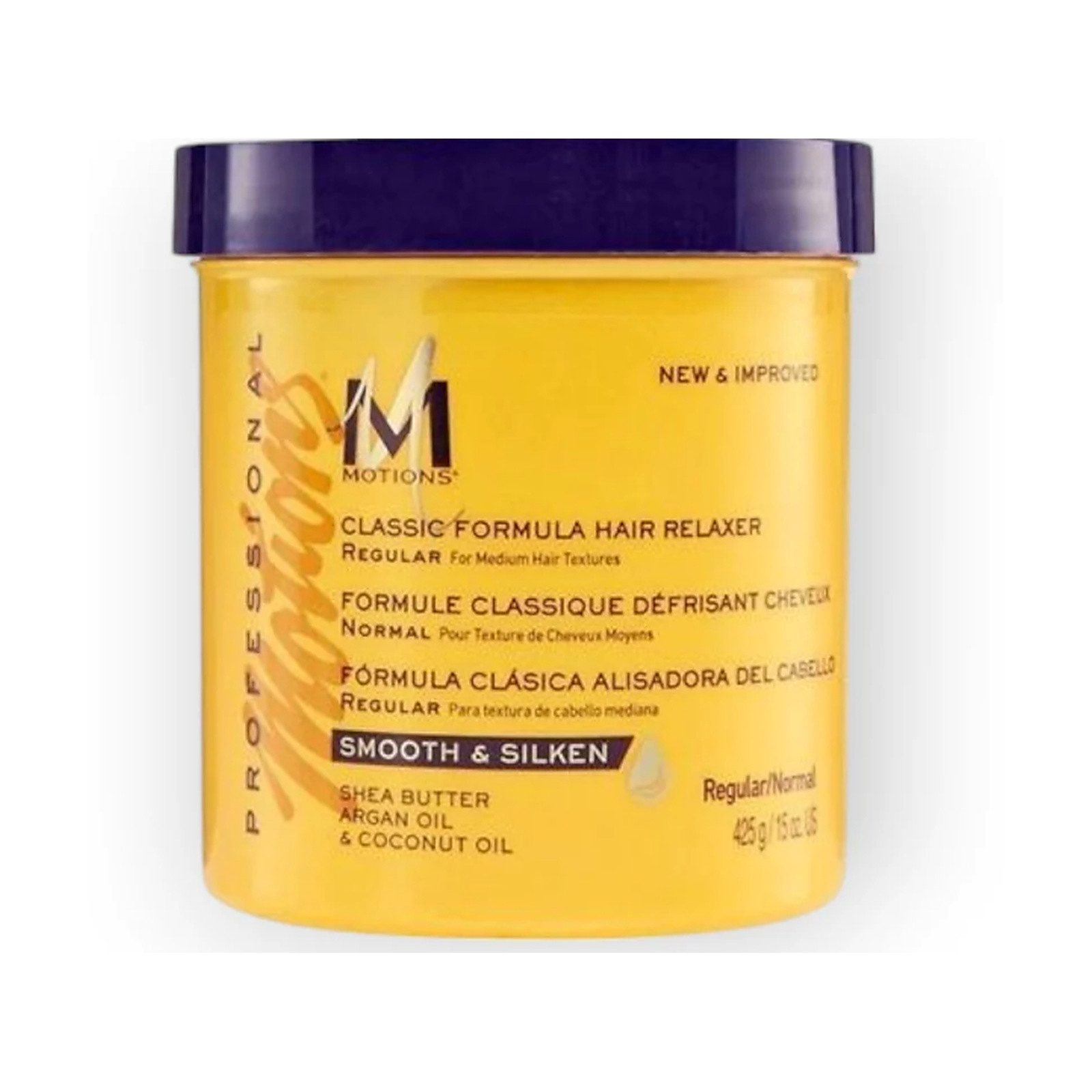 Motions Haarcreme Motions Hair Relaxer für kräftiges Haar, 425 g, Für kräftiges Haar, glättend, mit Shea-, Argan- und Kokosöl