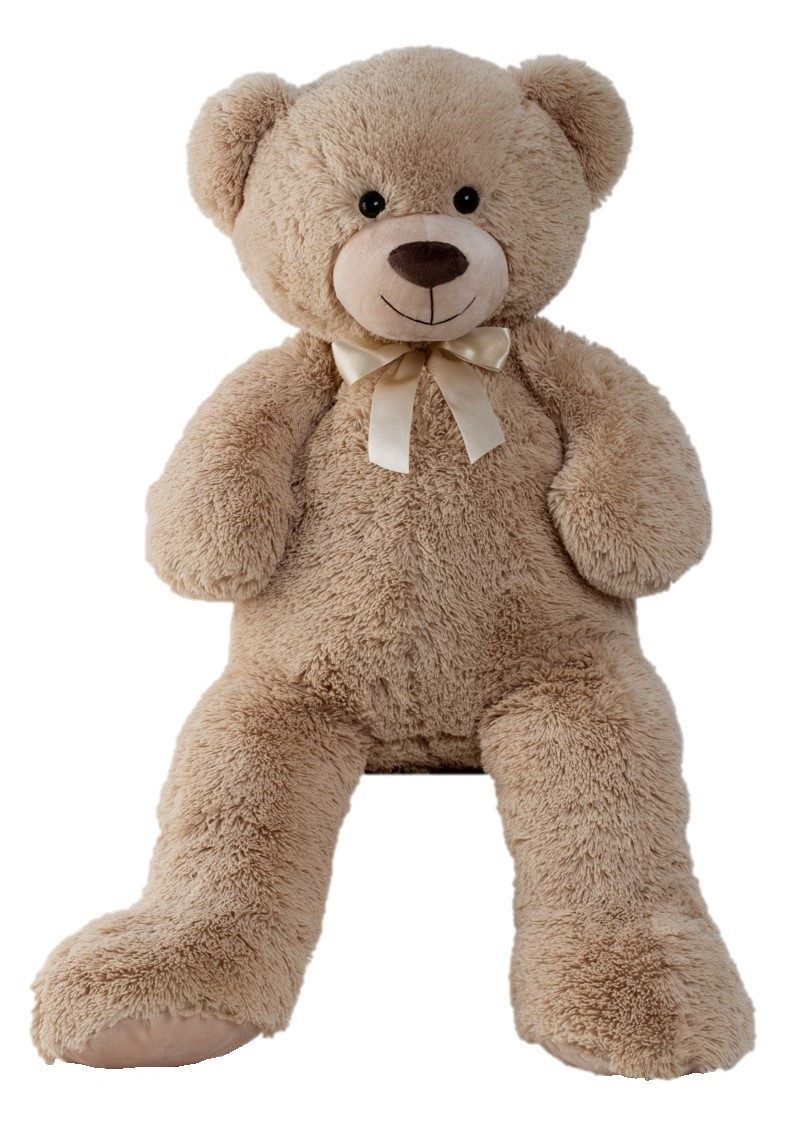 Geschenkestadl Kuscheltier Riesen XXL Teddybär 100cm mit Schleife großer Teddy Bär in hellbraun