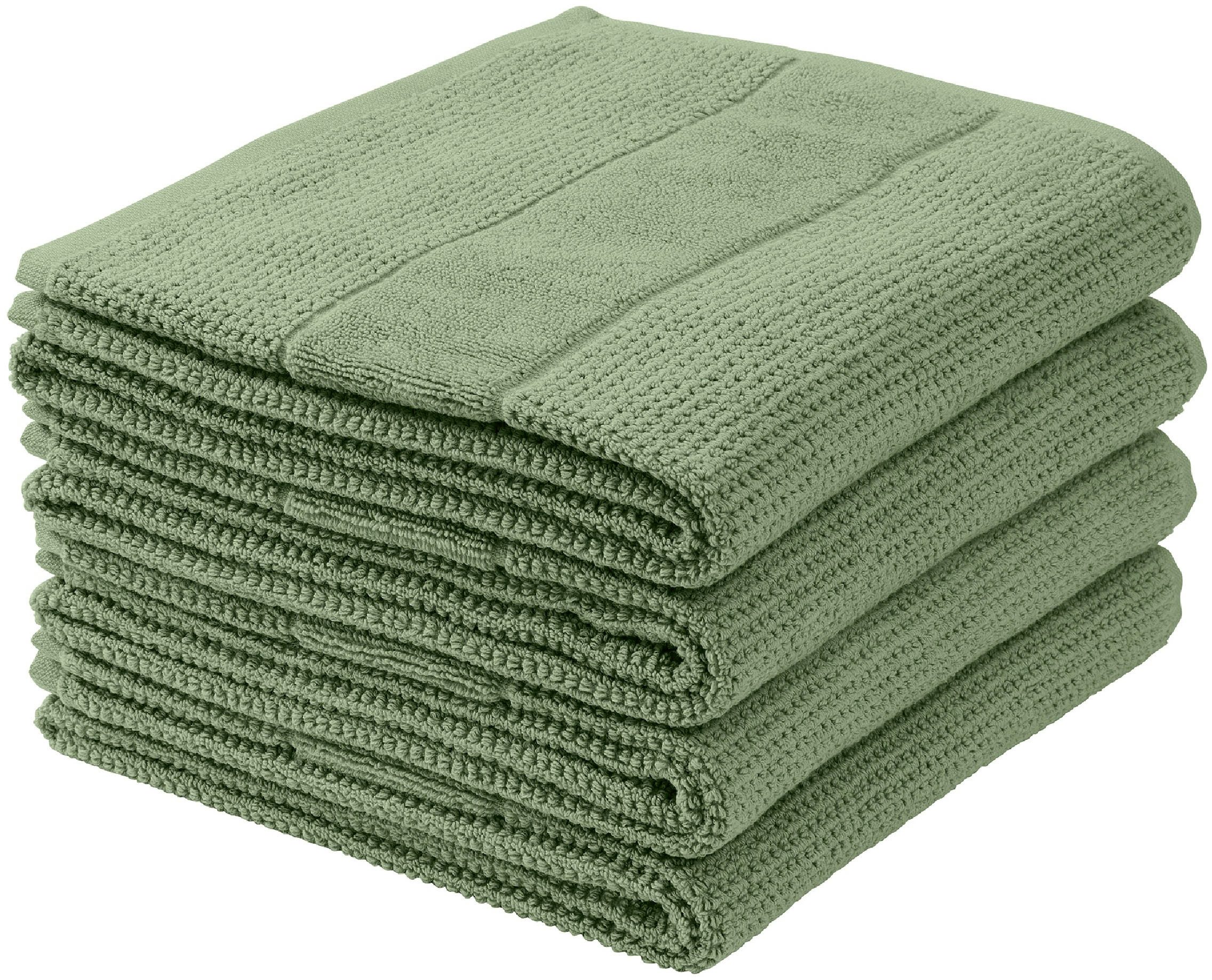Schiesser Handtücher Turin aus 100% Baumwolle in dezenter Reiskornoptik, Frottier (Set, 4-St), MADE IN GREEN by OEKO-TEX®