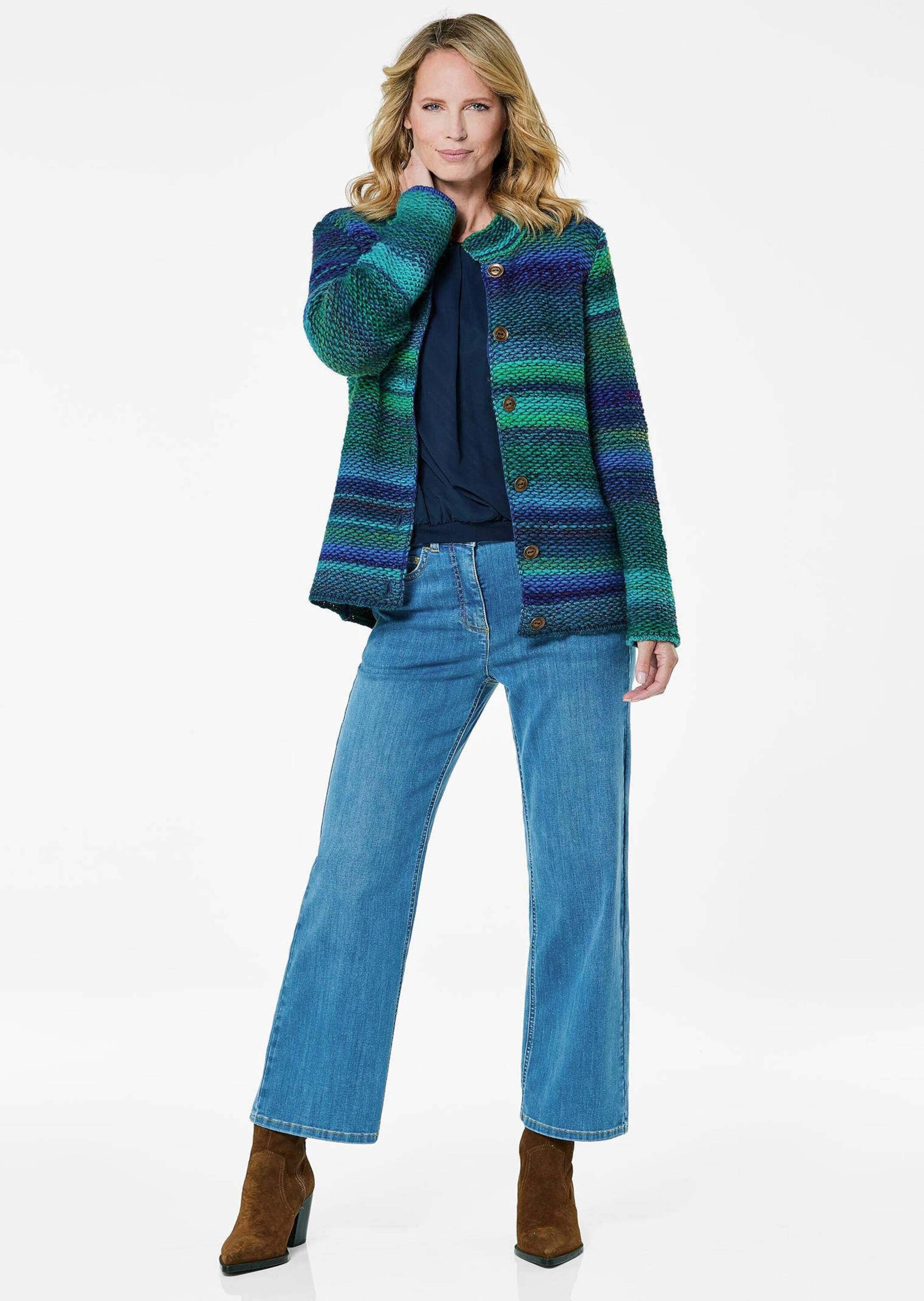 GOLDNER Strickjacke Kurzgröße: Strickjacke mit Multicolor günstig online kaufen