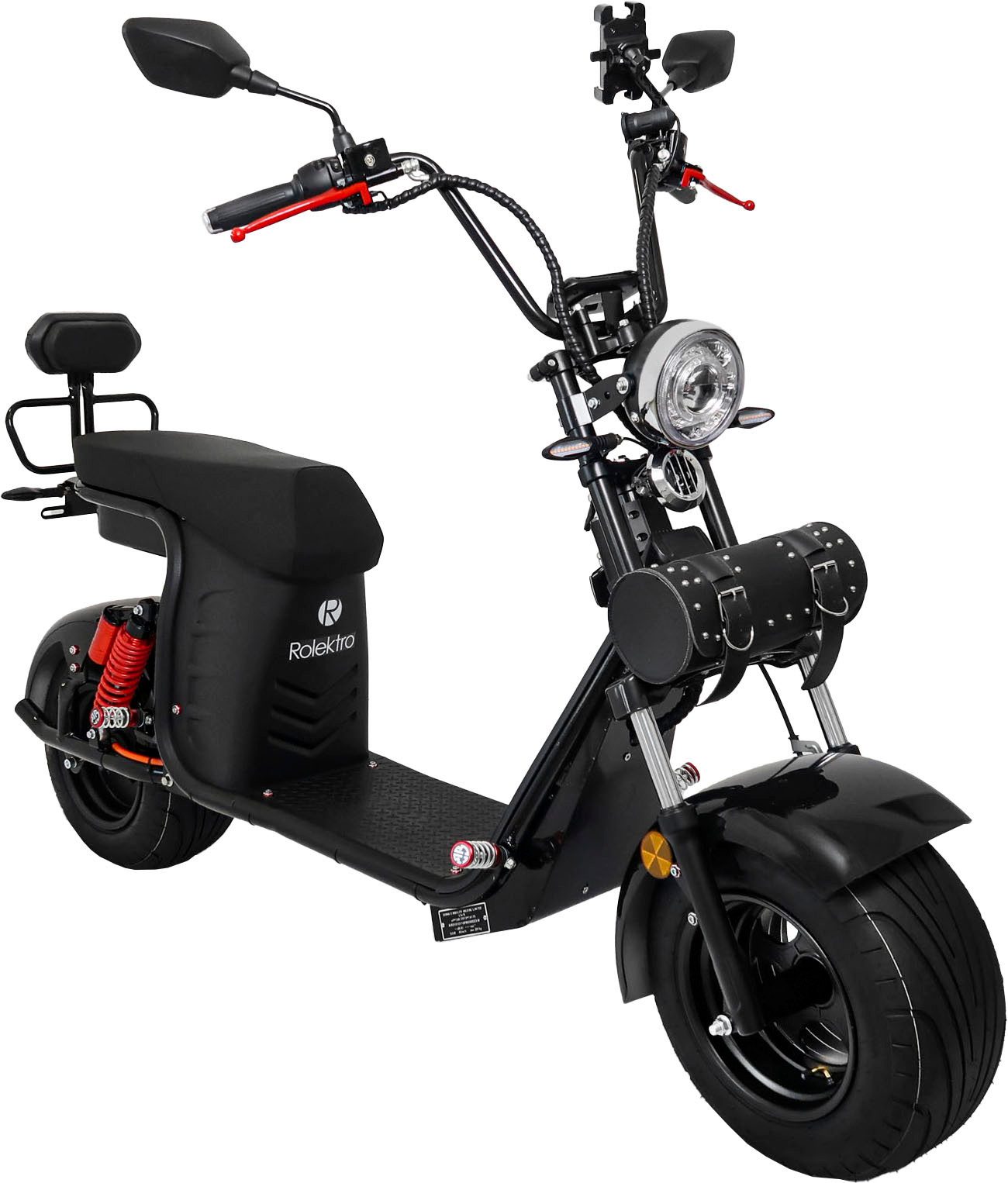 Rolektro E-Motorscooter E-Chopper 45, 60V-25.6Ah lithium battery, 3000 watts, 3500 W, 45 km/h, up to 54 km range, with USB port and integrated alarm system