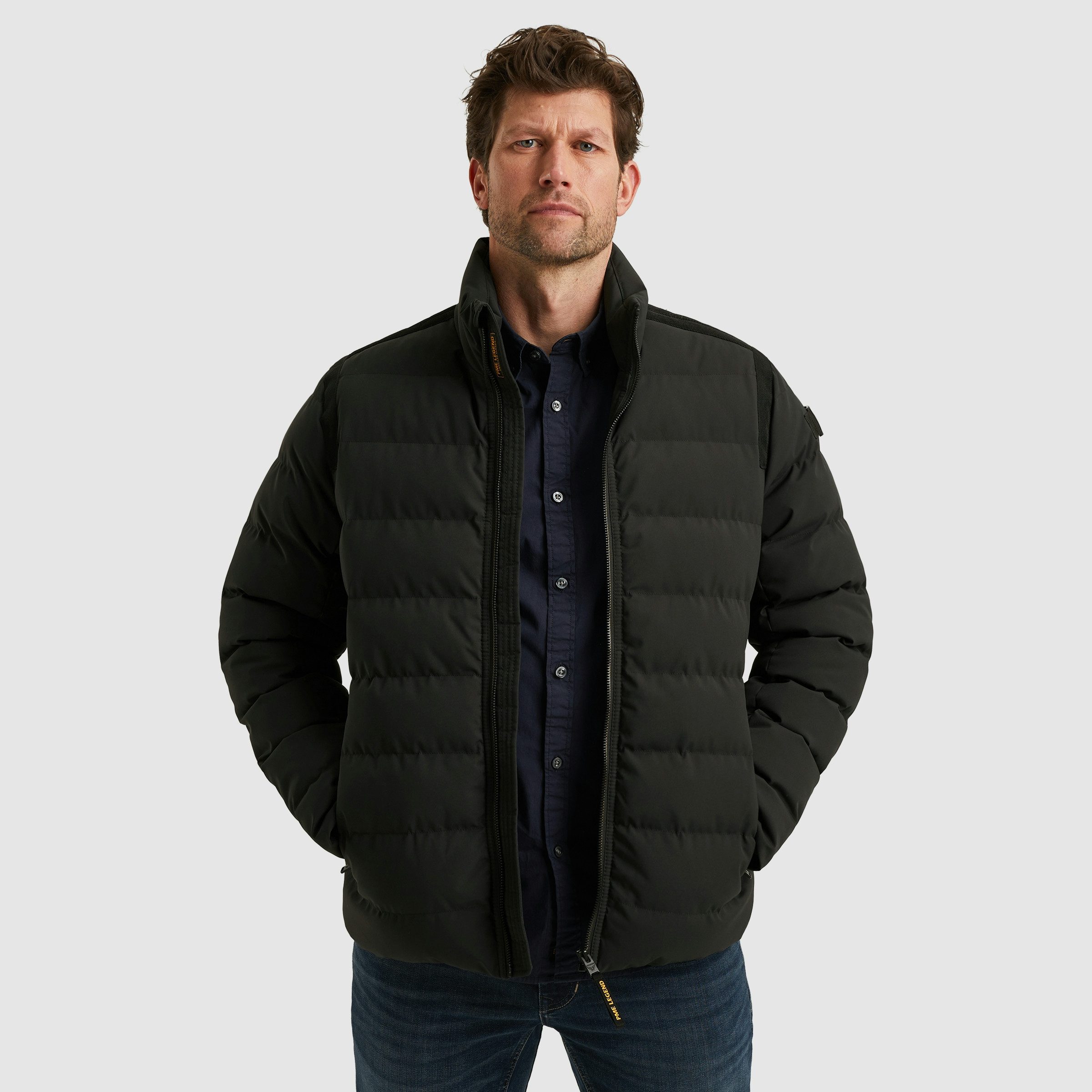 PME LEGEND Steppjacke FREIGHTYET Seitliche Eingriff- und Innentasche mit Reißverschluss