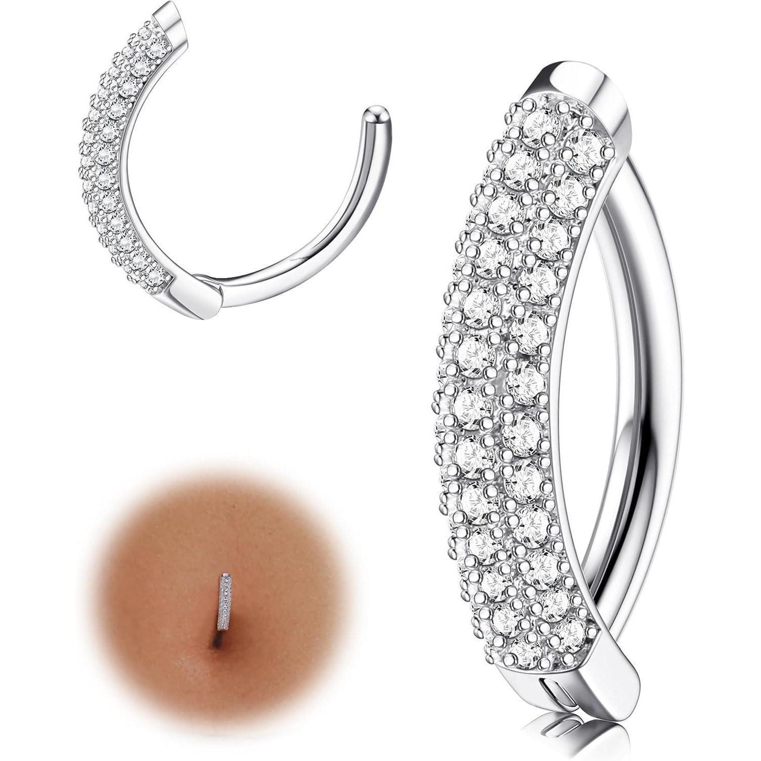 LuxusKollektion Bauchnabelpiercing Bauchnabelpiercing Clicker Ringe 14G Ede günstig online kaufen