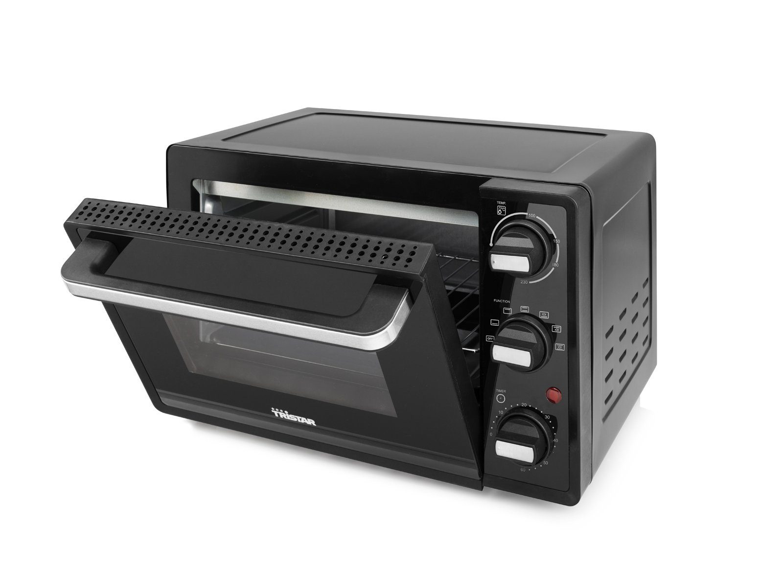 Tristar Minibackofen, Kleiner Tisch-Backofen Mini-Ofen 19 Liter, mit Umluft Pizzabackofen