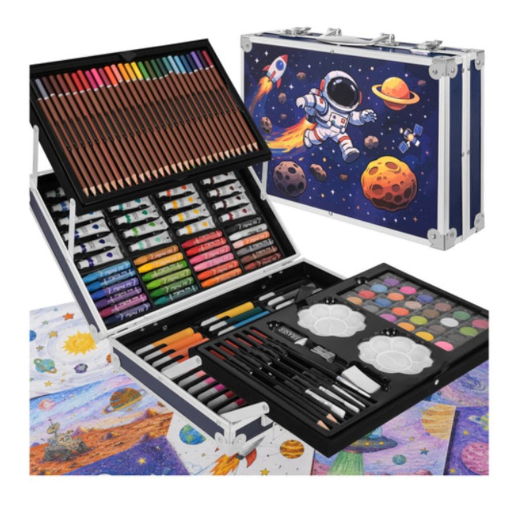 MAALEO Malstift Maaleo Malset Kinder Malkoffer Astronaut 145 Teile mit Stiften und Far