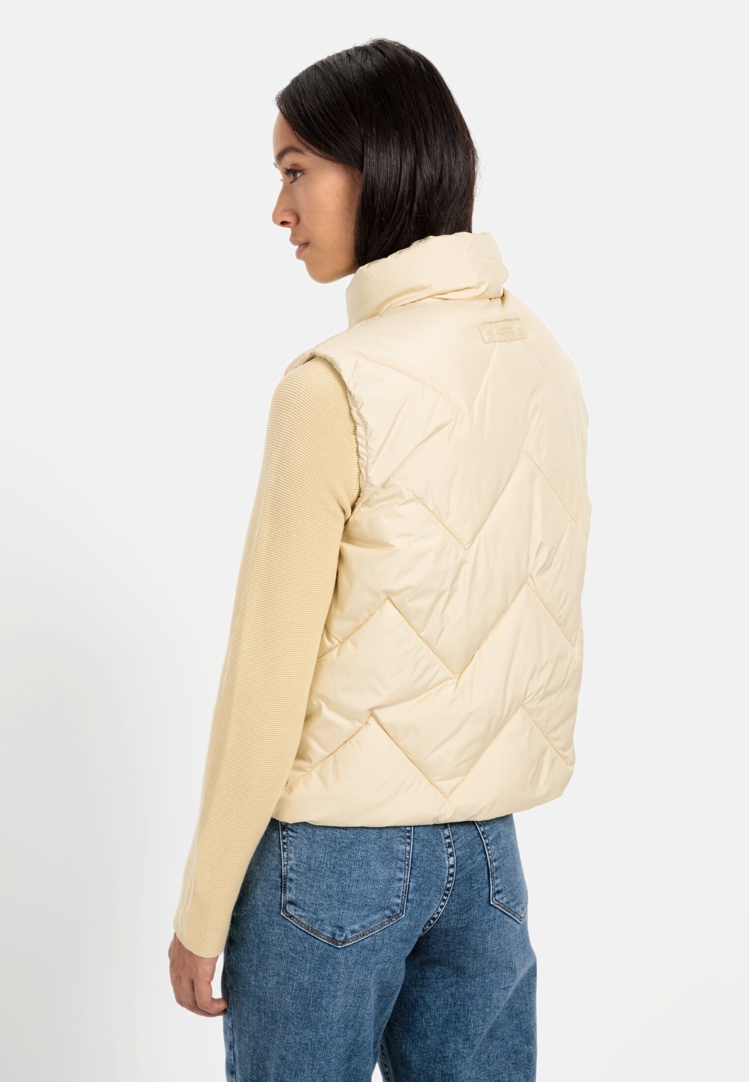 camel active Steppweste aus recyceltem Polyester ärmellos Stehkragen mit St günstig online kaufen