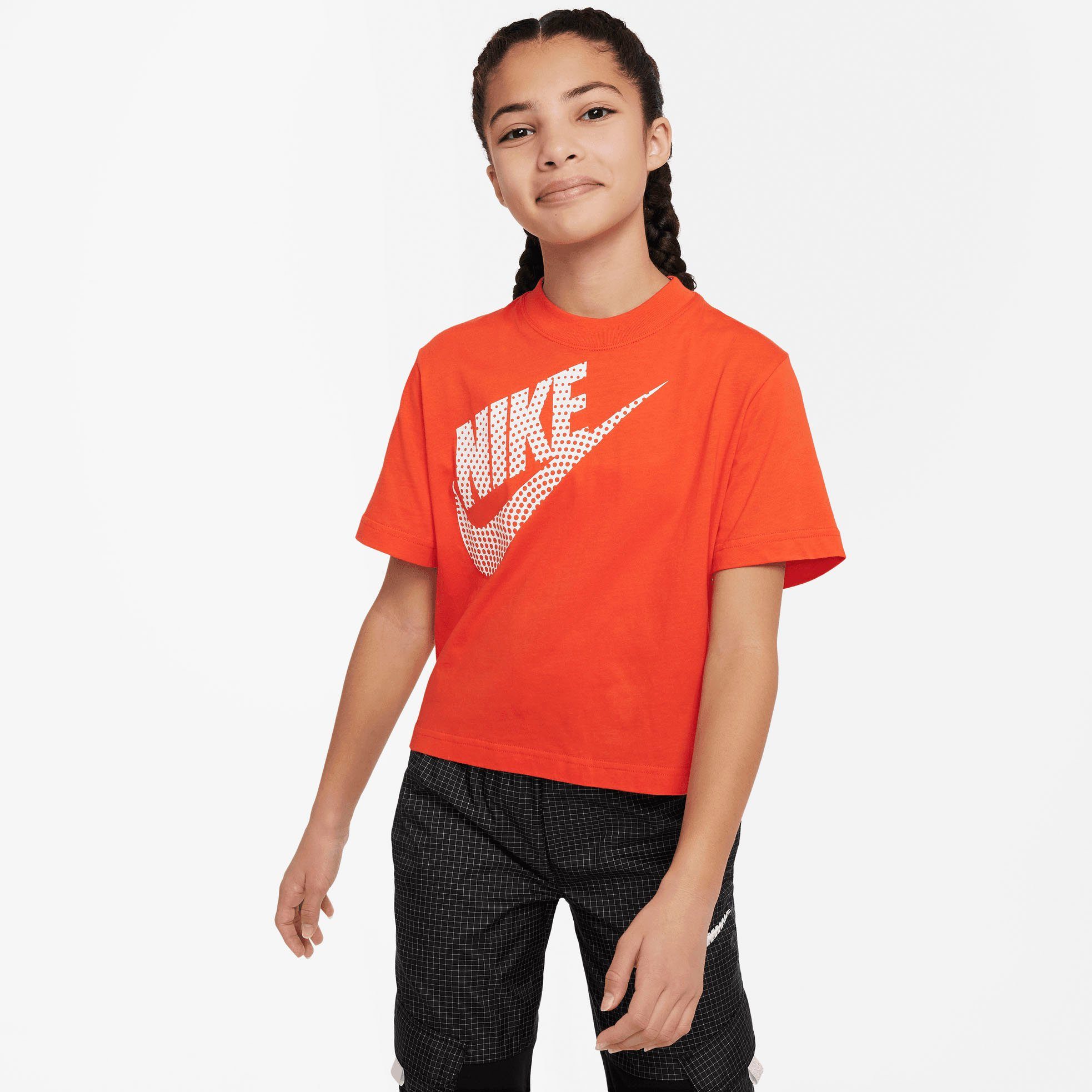 NSW T-Shirt RED/PICANTE TEE PICANTE TEE BOXY Sportswear Nike RED G DNC ESSNTL