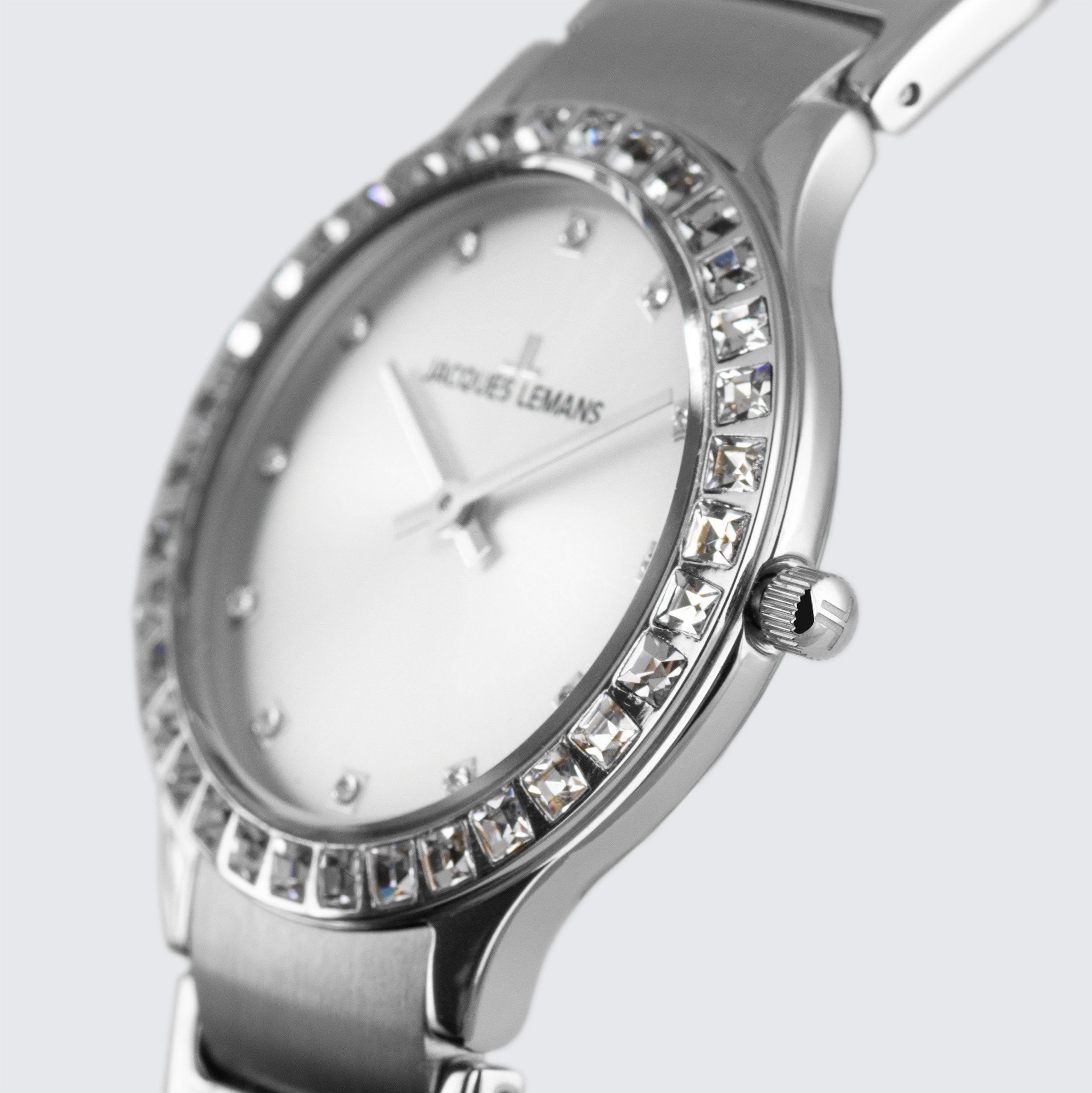 Jacques Lemans Quarzuhr Milano 1-2208B, Armbanduhr, Damenuhr, Edelstahlarmband, analog