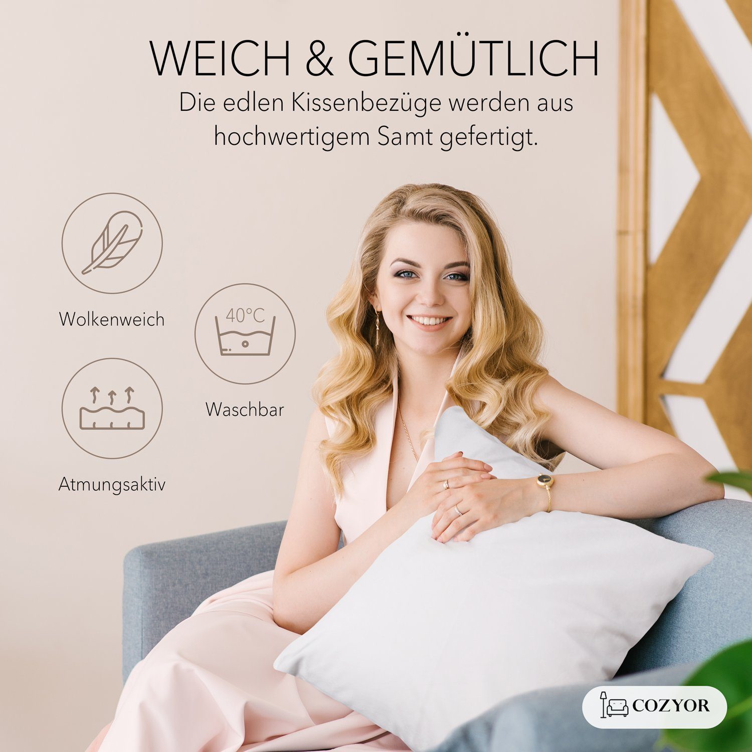 Cozyor Kissenbezug Samt Kissenhülle in diversen günstig online kaufen